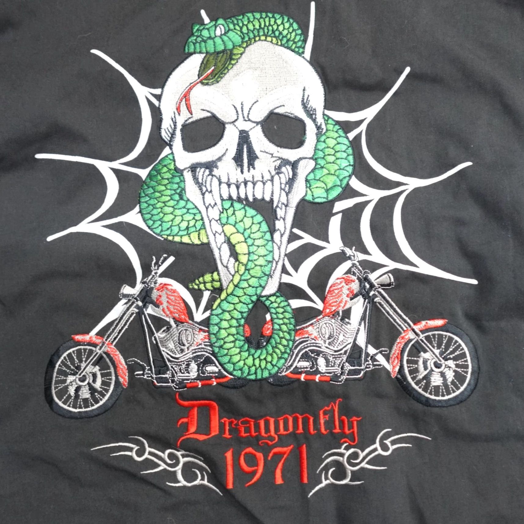 Vintage Dragonfly Shirt Black L Button-Up Men Long Sleeve Sleeves Spiderweb Roadhouse 2XL? Size US L / EU 52-54 / 3 - 2 Thumbnail