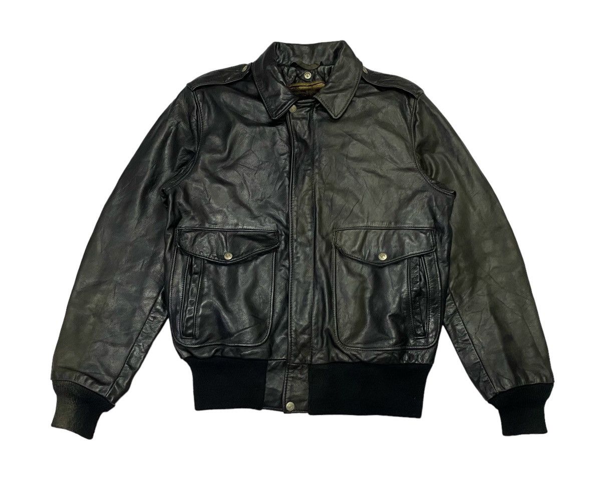 Schott Vintage Schott Leather A-2 Bomber Jacket Size US M / EU 48-50 / 2 - 2 Thumbnail