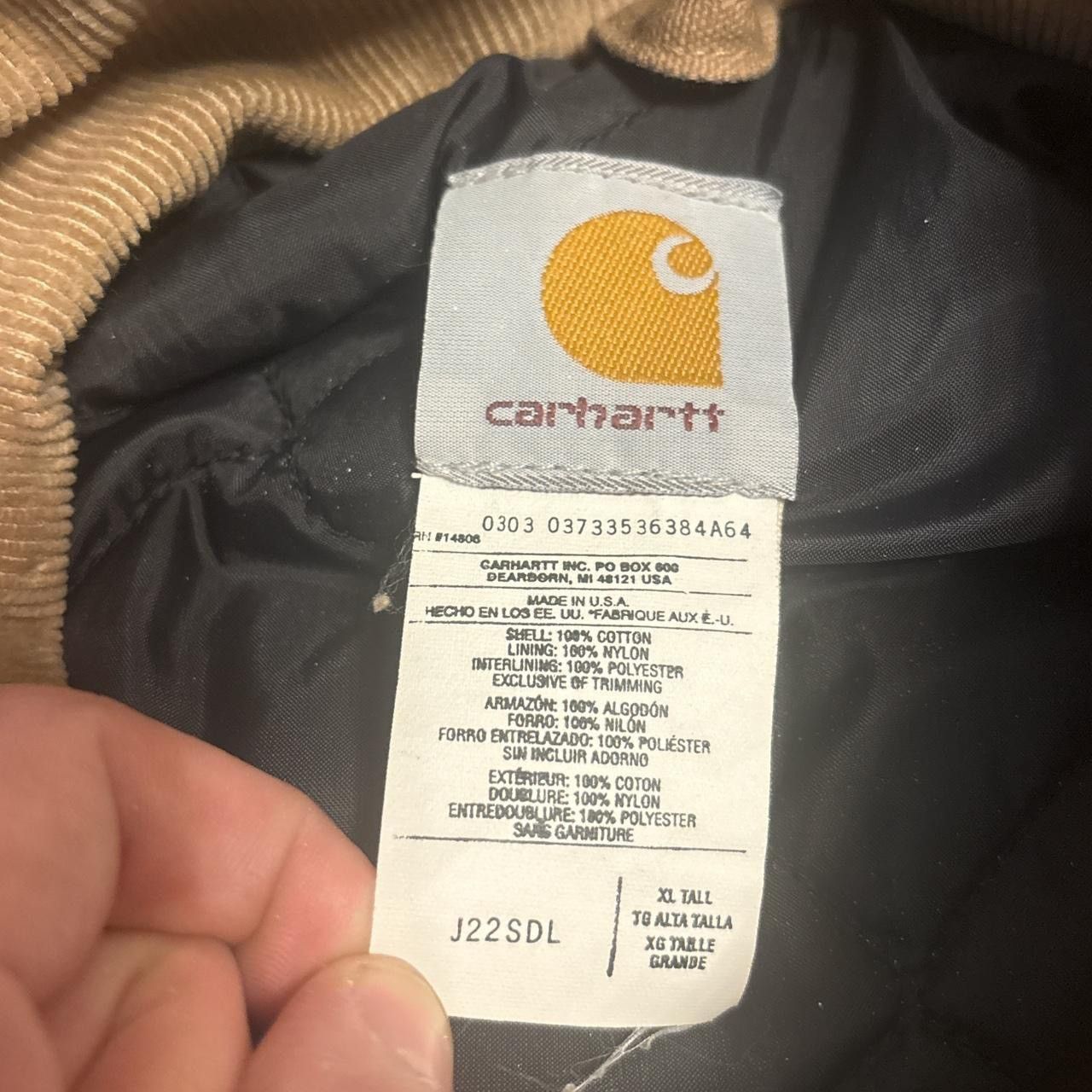Carhartt Y2K 2003 Carhartt J22SDL Quilted Lined Jacket With Hood Size US XL / EU 56 / 4 - 3 Thumbnail