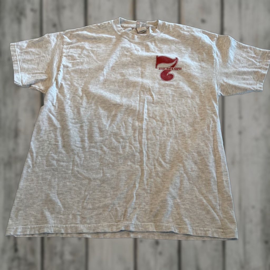 Vintage Hanes Beefy T T Shirt Men L Gray Graphic Print Motorcycle Chris Carr BUB 7 Double-Sided Pocket Crew Neck Size US L / EU 52-54 / 3 - 1 Thumbnail