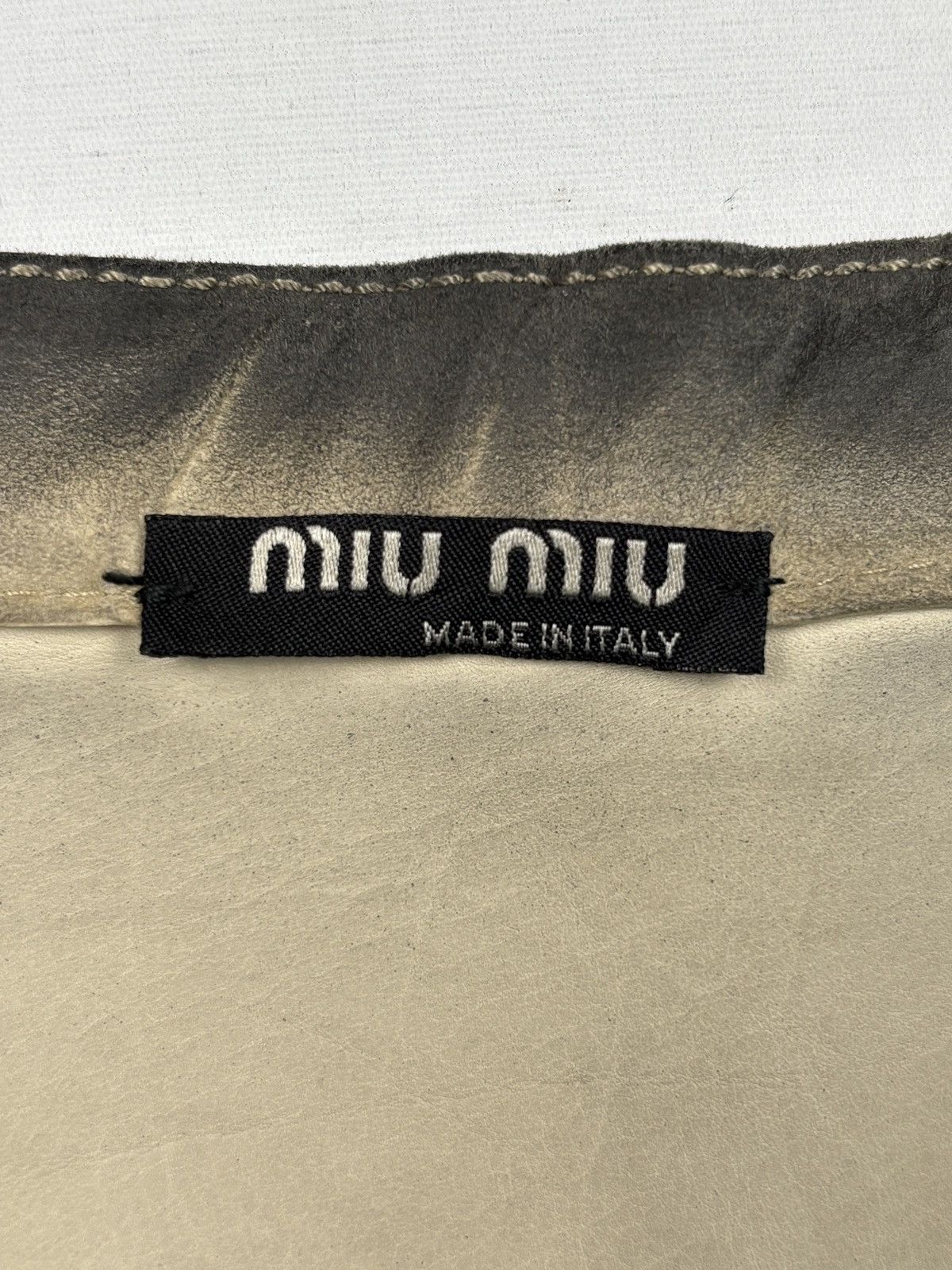 Miu Miu 2000’s Archived Grey Pelle - Leather Jacket Size US L / EU 52-54 / 3 - 13 Thumbnail