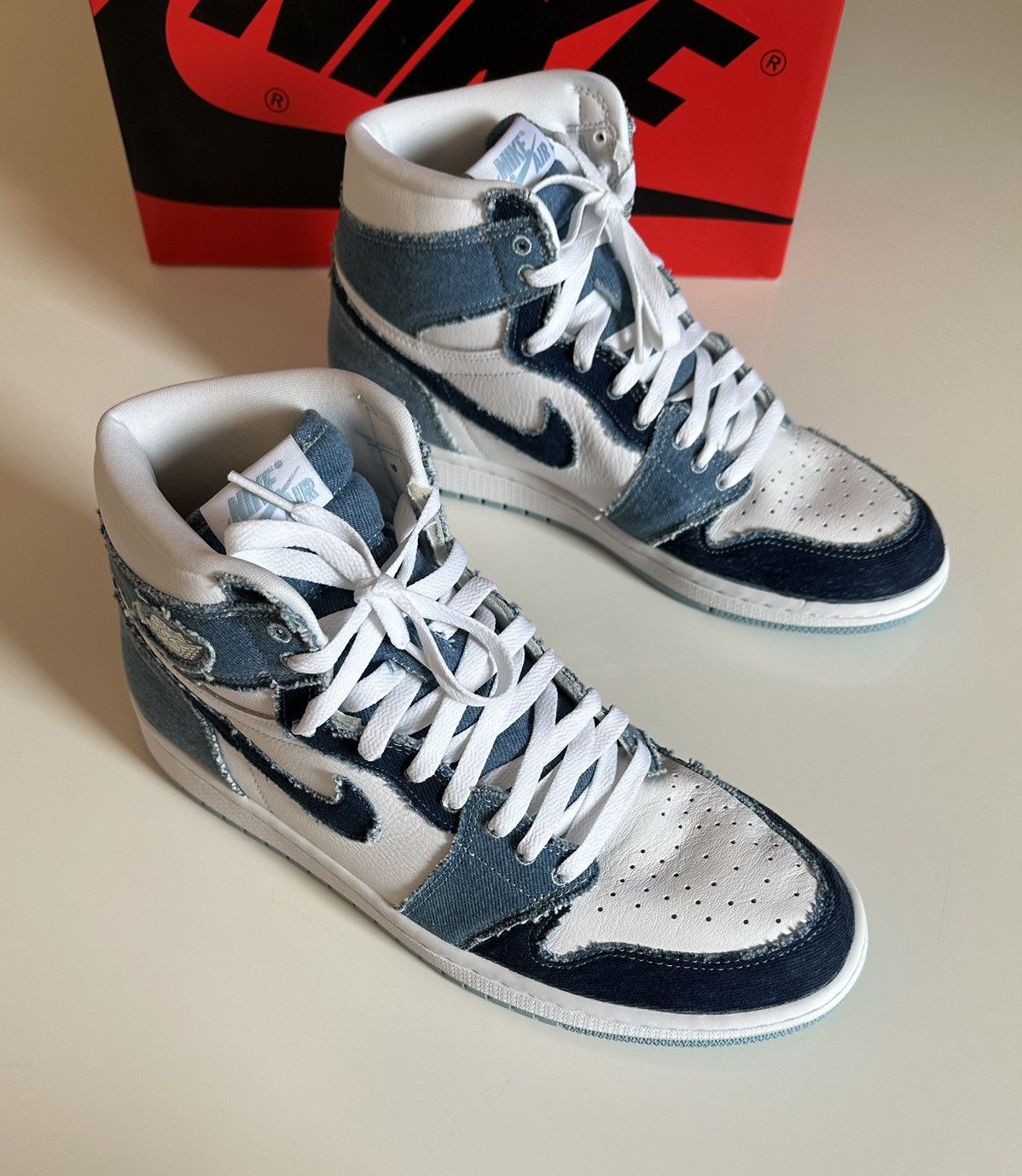 Jordan Brand Jordan 1 Hi Retro Denim ✂️CUT✂️ Size US 10.5 / EU 43-44 - 5 Thumbnail