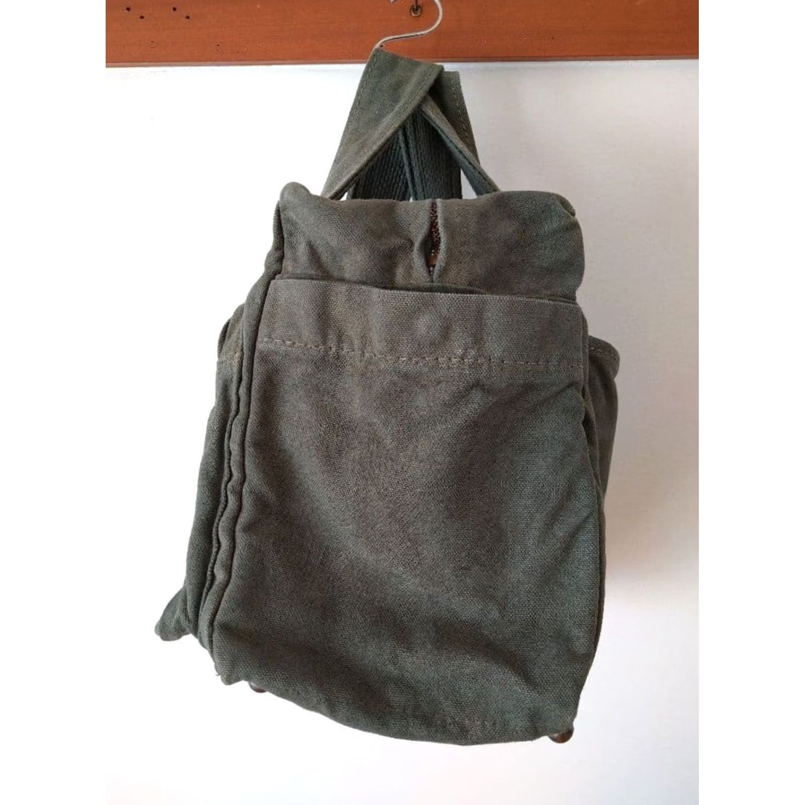 Kapital KAPITAL Boston Bag Canvas Khaki Green Multi-pockets Casual Unisex Pre-owned Size ONE SIZE - 3 Thumbnail