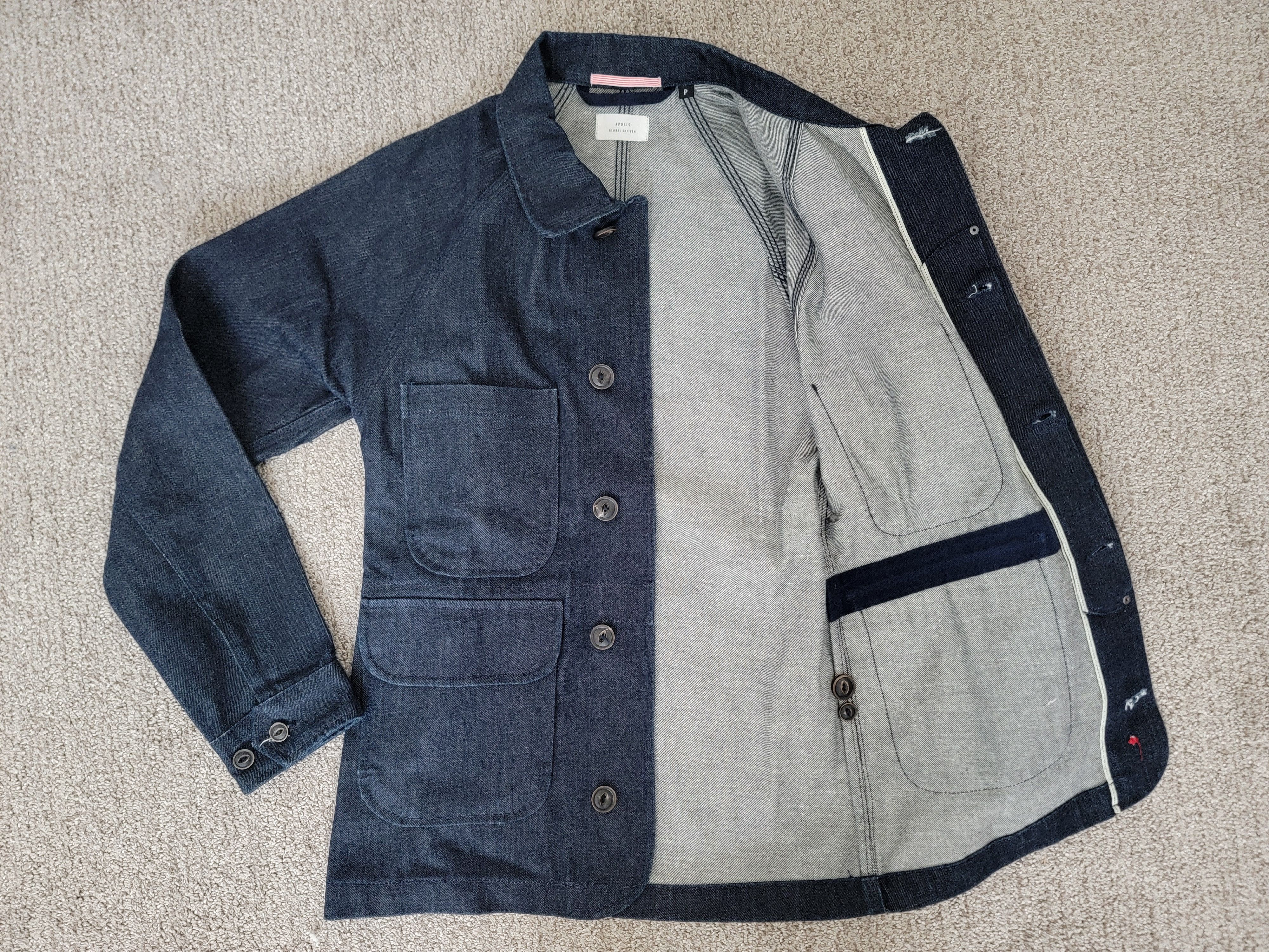 Apolis APOLIS x Huckberry Selvage Denim Chore Jacket - Size XS Size US XS / EU 42 / 0 - 13 Thumbnail