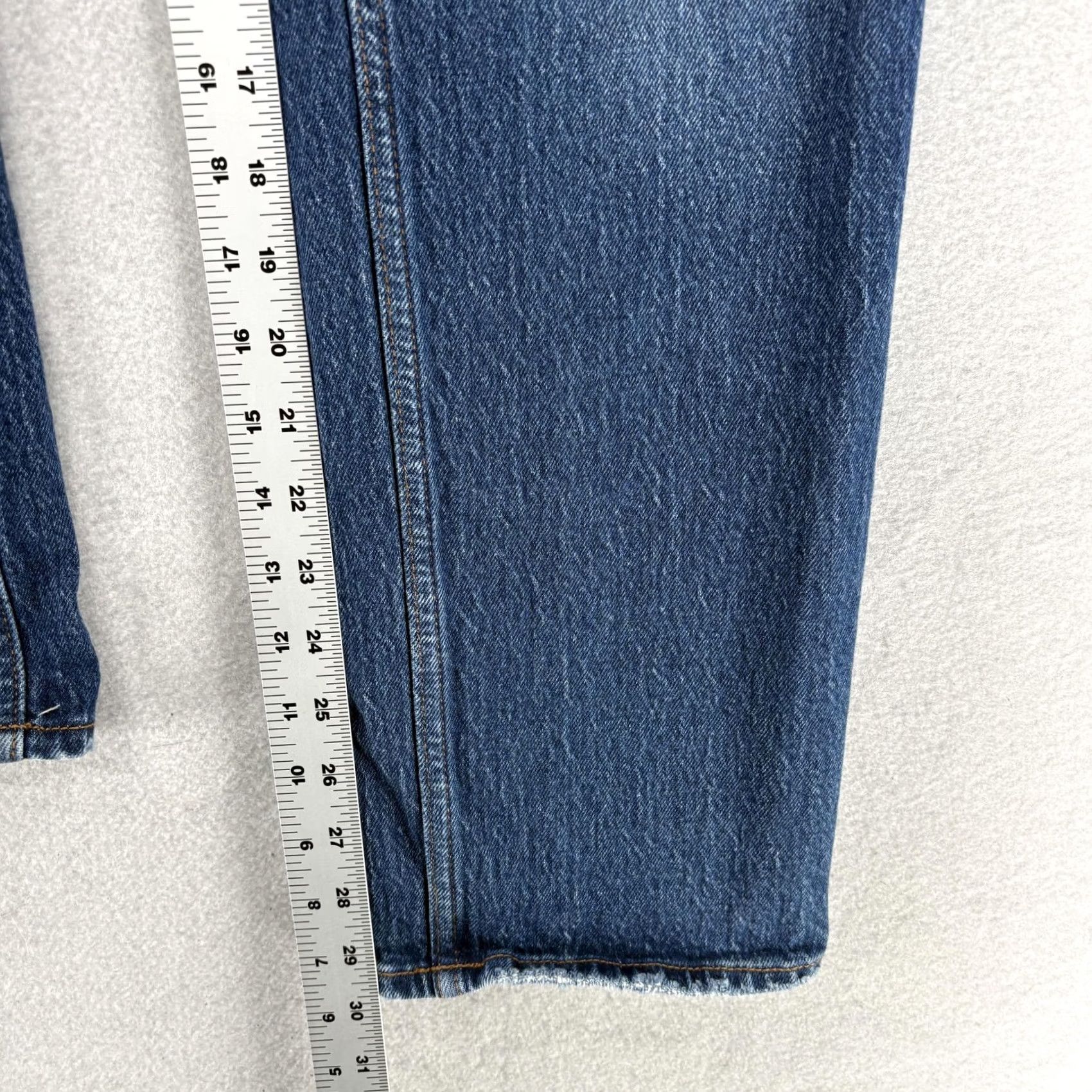Abercrombie & Fitch Abercrombie & Fitch Jeans Womens 2 Straight 26 Blue High Rise 90s Denim Stretch Cotton Blend Spandex Size 26" / US 2 / IT 38 - 7 Thumbnail