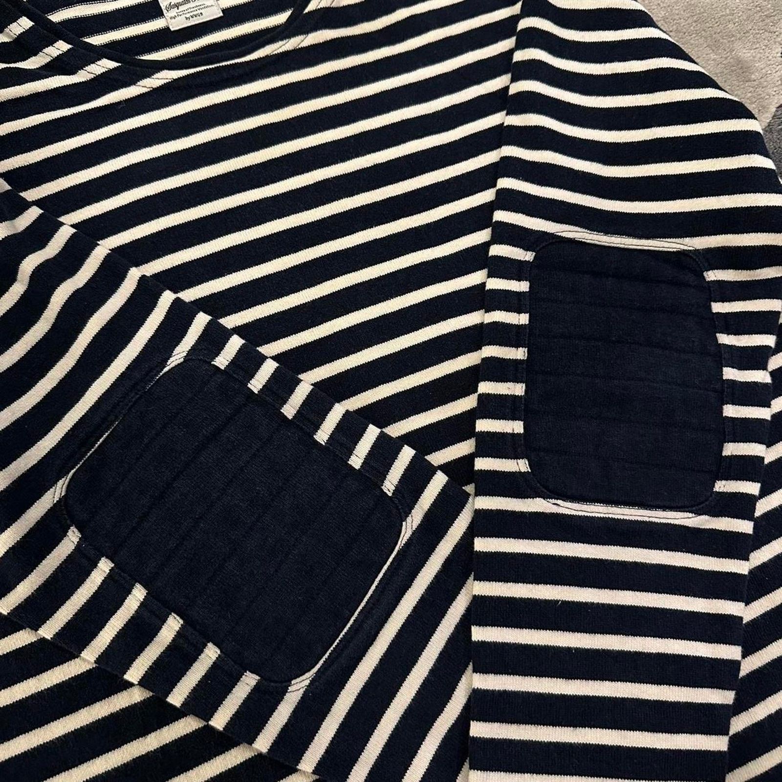 Sasquatchfabrix Sasquatchfabrix striped long sleeve whitenavy Size US S / EU 44-46 / 1 - 4 Thumbnail