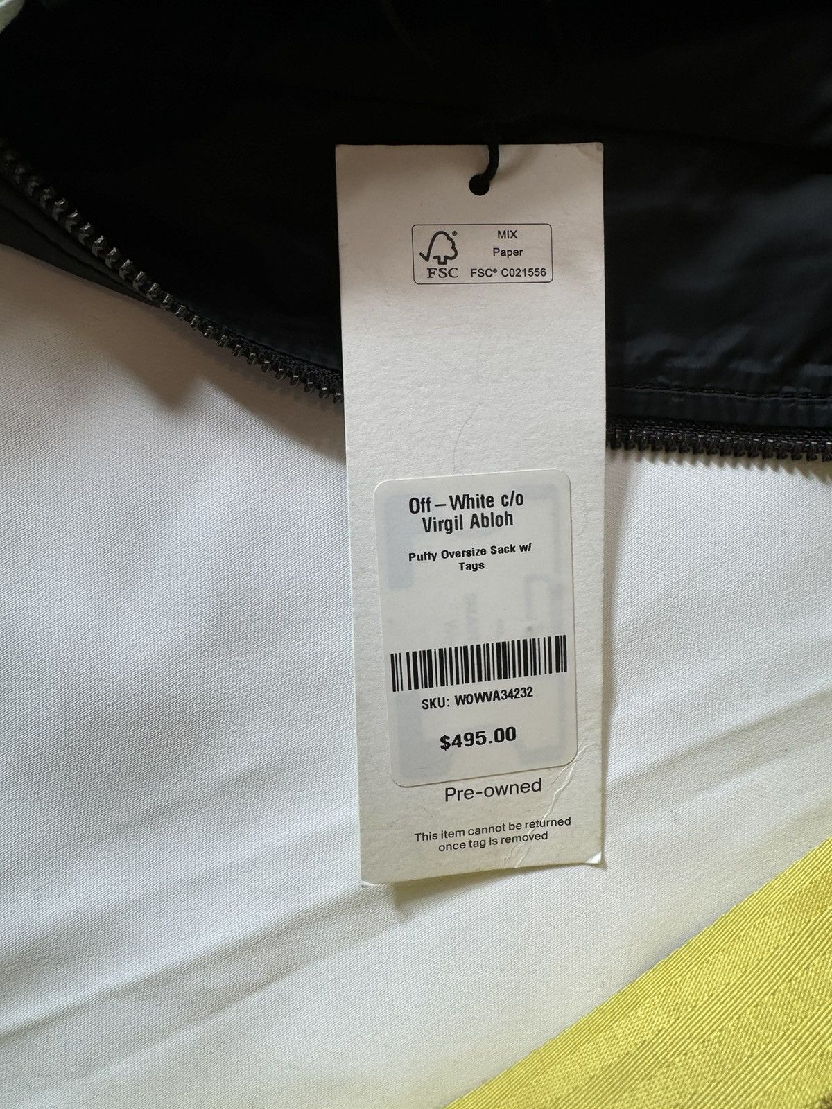 Off-White “PUFFY BLACK BAG” by Virgil ABLOH Size ONE SIZE - 14 Thumbnail