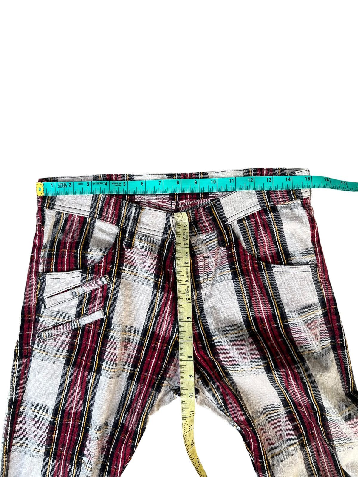 SHAREEF Shareef 2007 Japan Check Raw Edge Cropped Pant Size US 29 - 4 Thumbnail