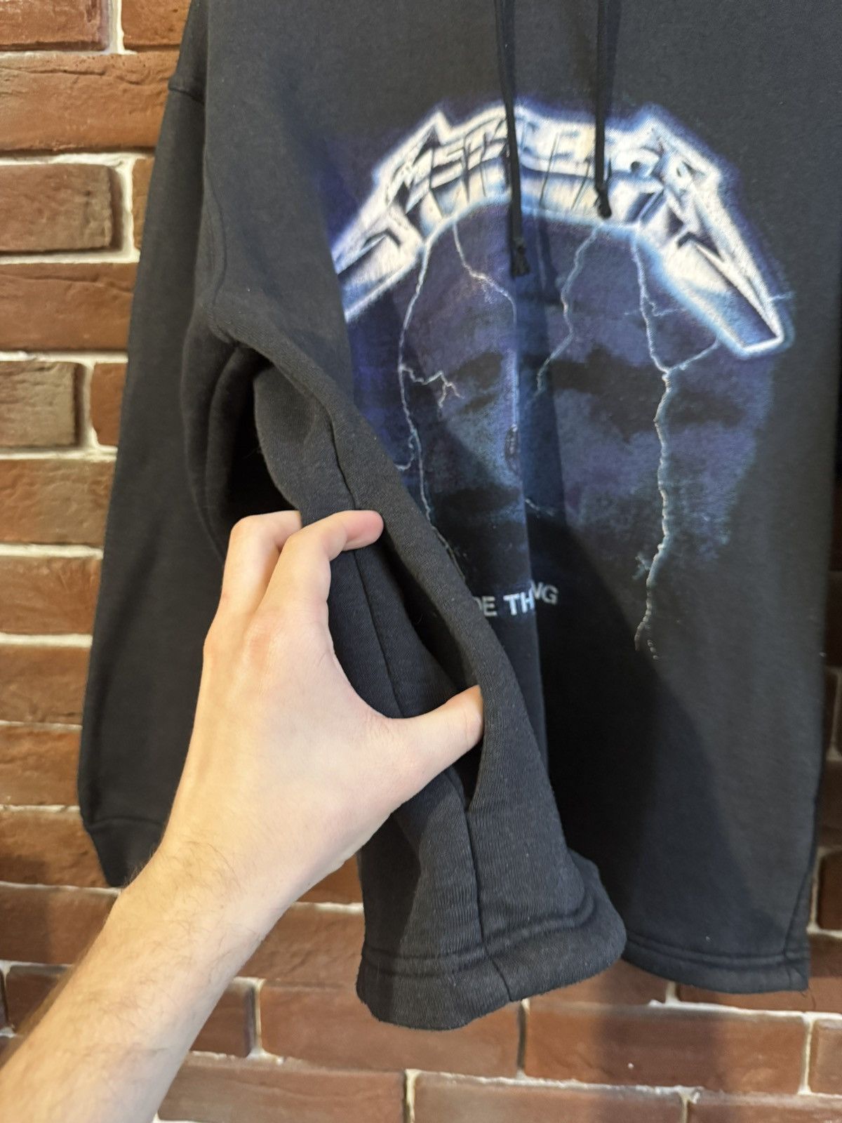 Band Tees Vintage 90s Metallica Ride the Lightning Black Hoodie Metal Size US M / EU 48-50 / 2 - 4 Thumbnail