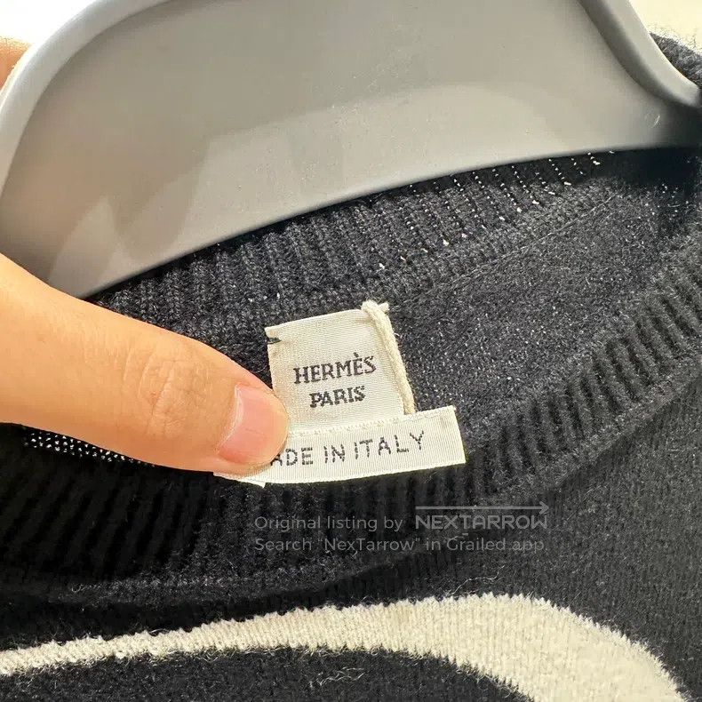Hermes Hermes Cashmere Classic Black and White Color Blocked Size XXS / US 00 / IT 34 - 3 Thumbnail