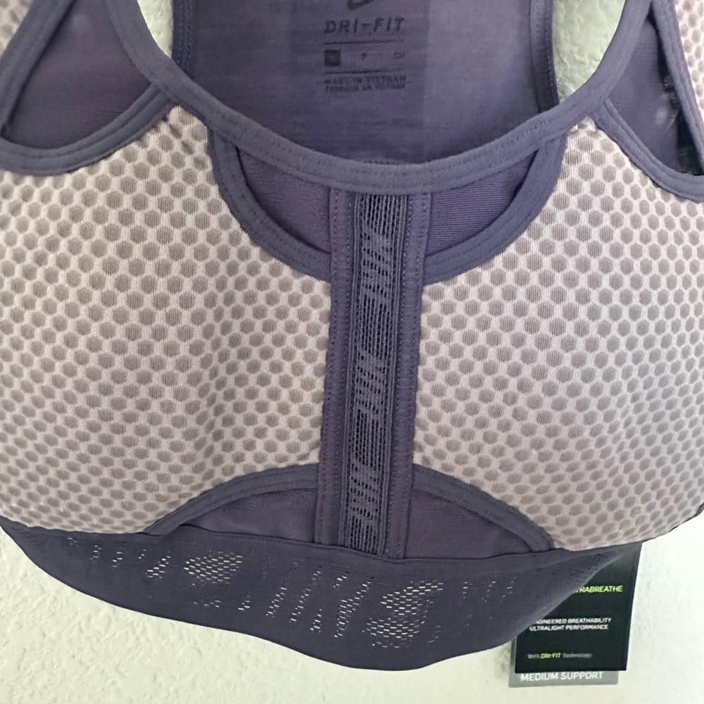 Nike Nike Swoosh Ultrabreathe Sports Bra Purple Small Size ONE SIZE - 4 Thumbnail