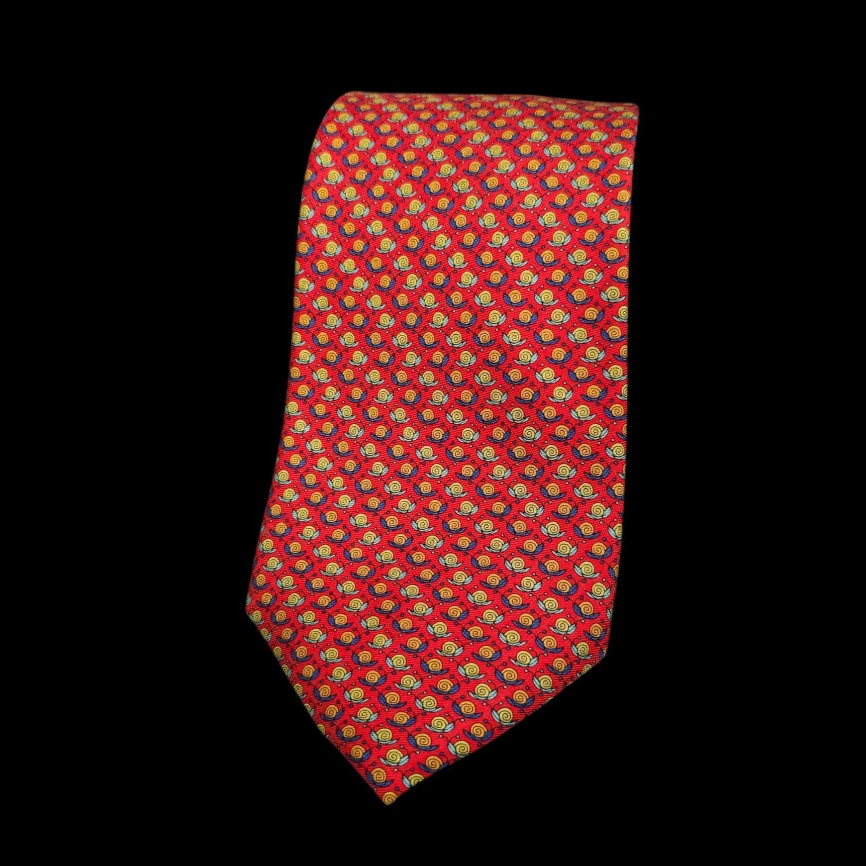 Other Peter Blair Silk Tie 100% Silk Red Floral Swirls Classic Size ONE SIZE - 2 Thumbnail