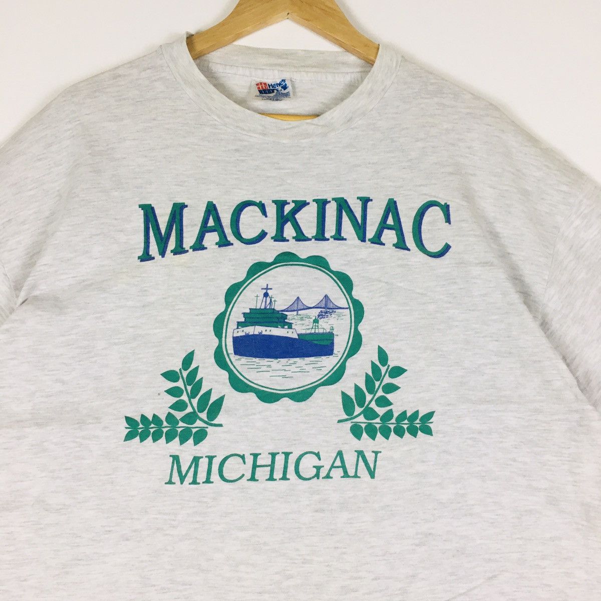 Hanes × Vintage Vintage Single Stitch Mackinac Michigan Size US L / EU 52-54 / 3 - 6 Thumbnail