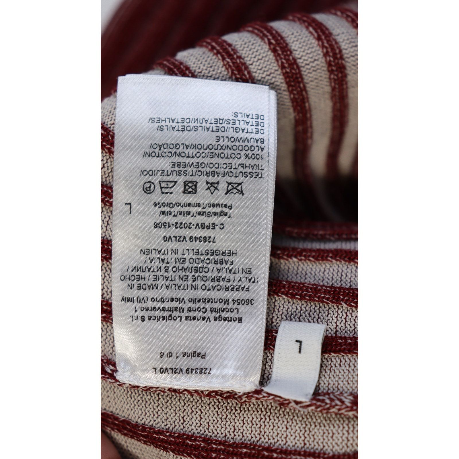 Bottega Veneta o1rshd1 Ribbed Polo Shirt in Burgundy Size US L / EU 52-54 / 3 - 11 Thumbnail