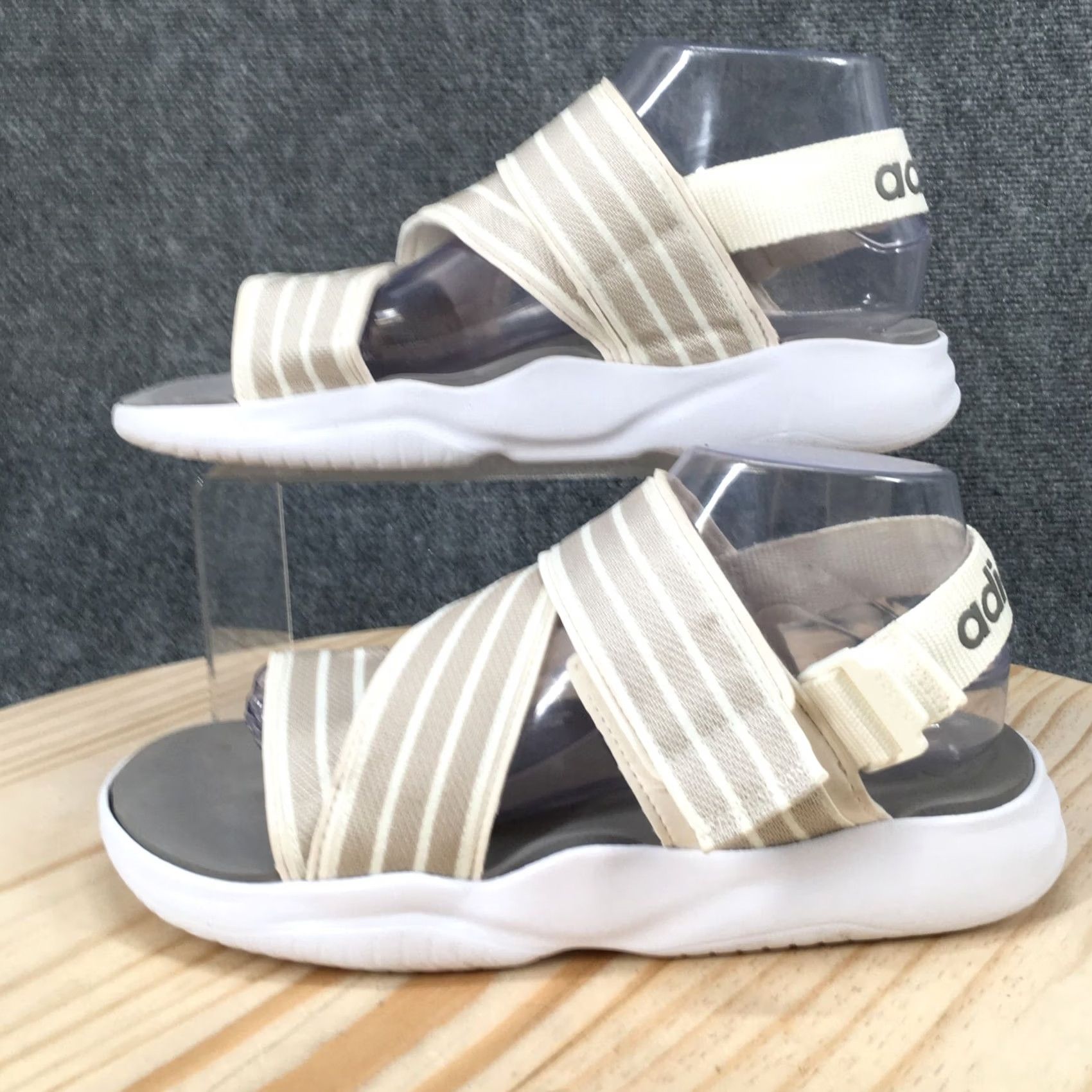 Adidas Adidas Sandals Slingback 90s Mens 9 White Hook & Loop Comfort Flats ART EG5133 Size US 9 / IT 39 - 2 Thumbnail