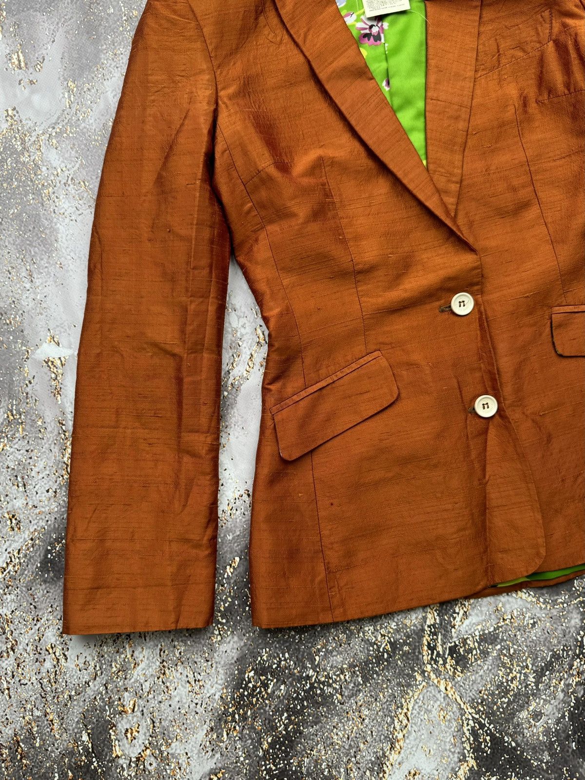 Dolce & Gabbana × Vintage Dolce & Gabbana Vintage Silk Blazer Size XS / US 0-2 / IT 36-38 - 3 Thumbnail