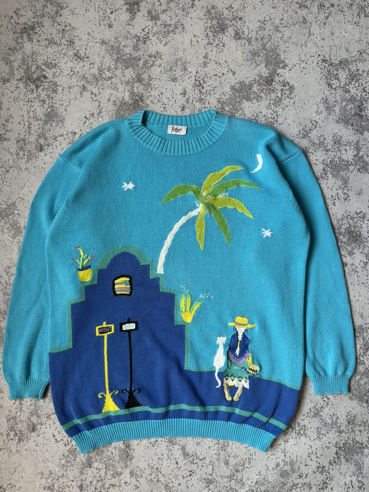 Vintage Rare Vintage Kabri Art Knit Sweater Size US L / EU 52-54 / 3 - 1 Thumbnail