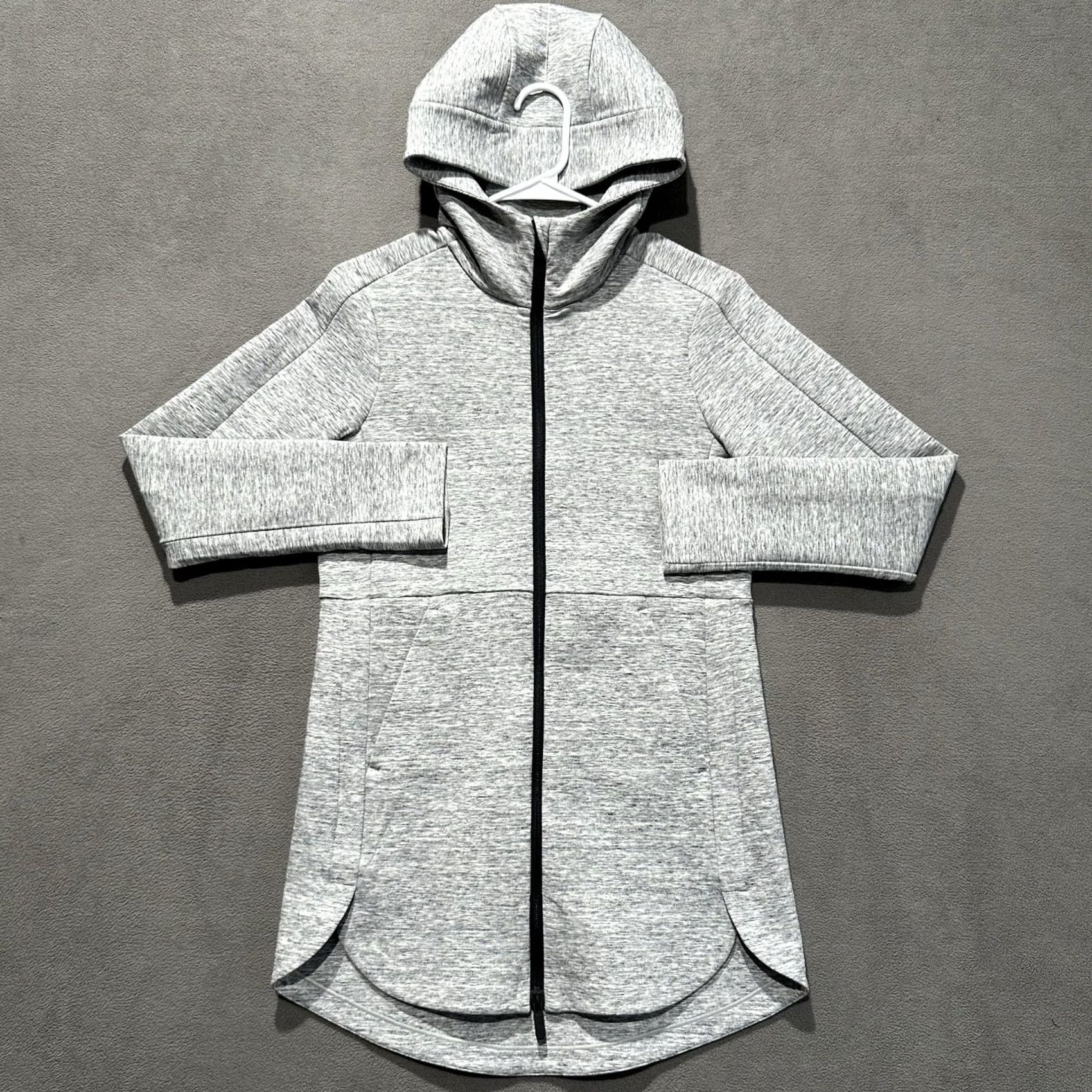 Lululemon Lululemon Going Places Hooded Jacket Womens 2 Heathered Space Dyed Gray Full Zip Jacket Womens 2 Gray Space Athleisure Size XS / US 0-2 / IT 36-38 - 2 Thumbnail