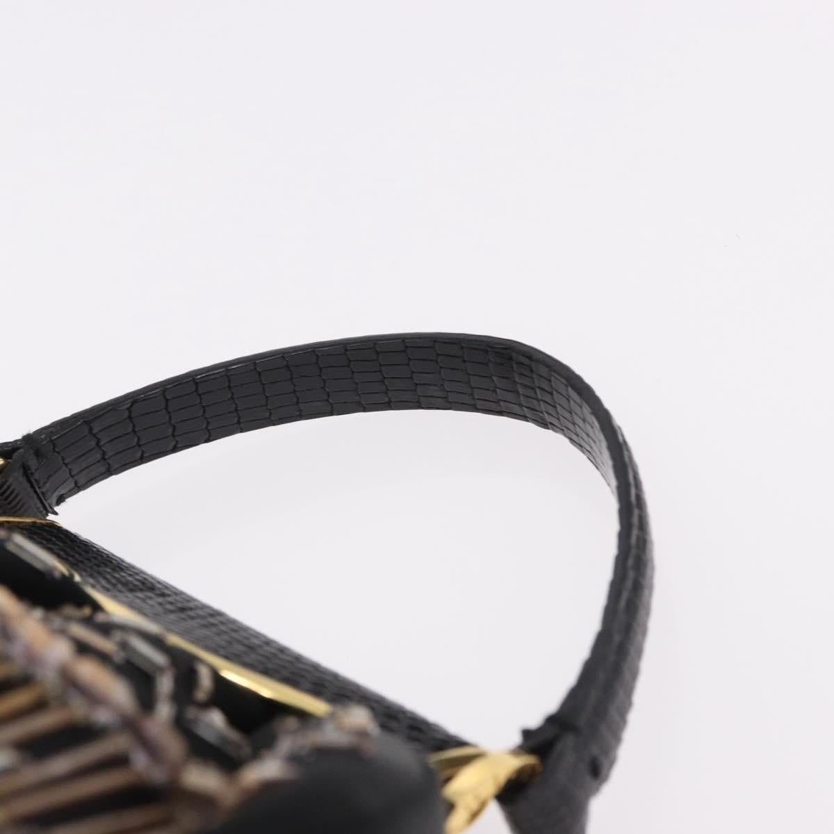 Bvlgari Bvlgari Feather Handbag Black Silk Size ONE SIZE - 11 Thumbnail