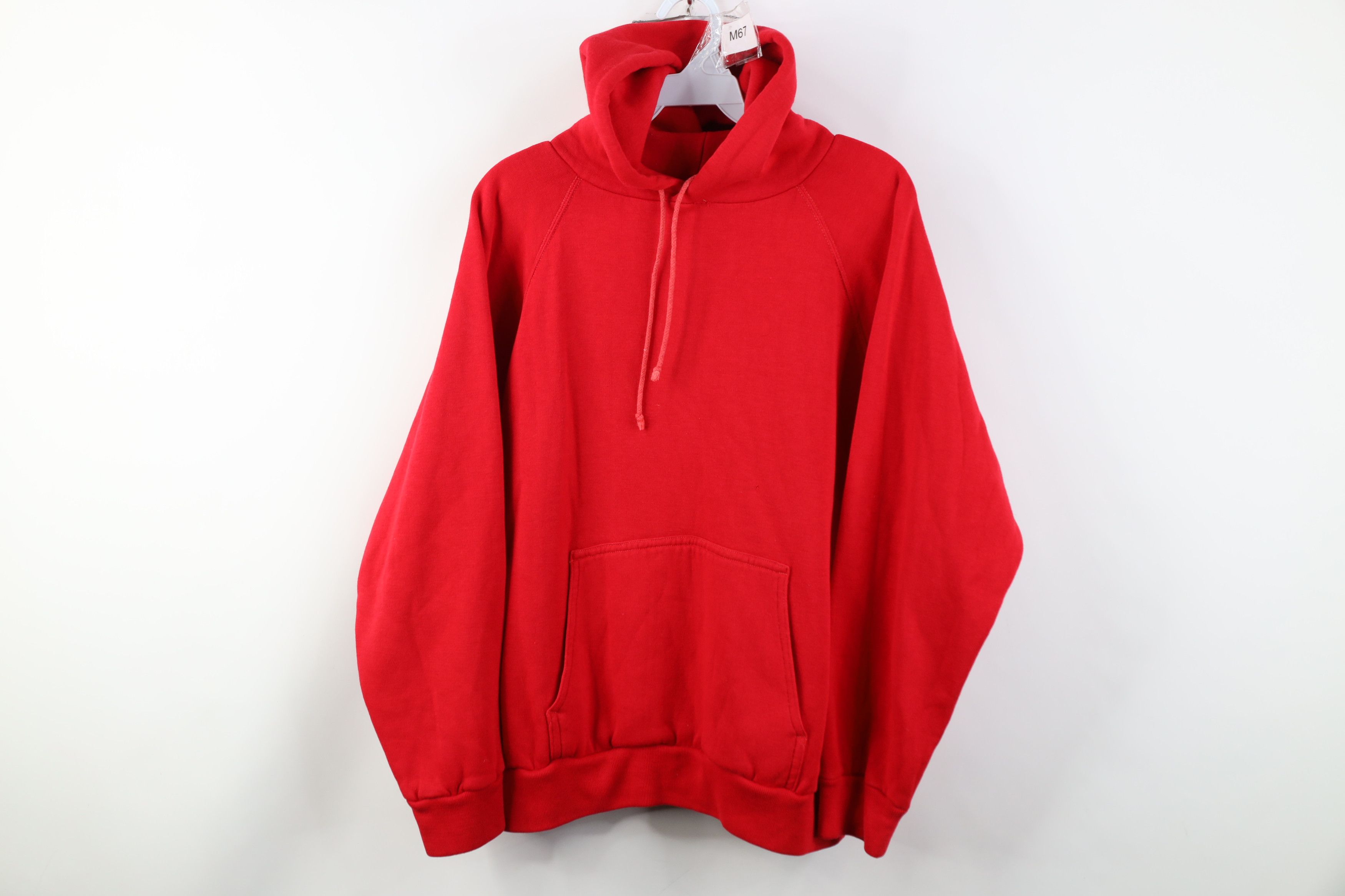 Vintage Vintage 70s Streetwear Boxy Fit Hoodie Sweatshirt Red USA Size US S / EU 44-46 / 1 - 1 Thumbnail