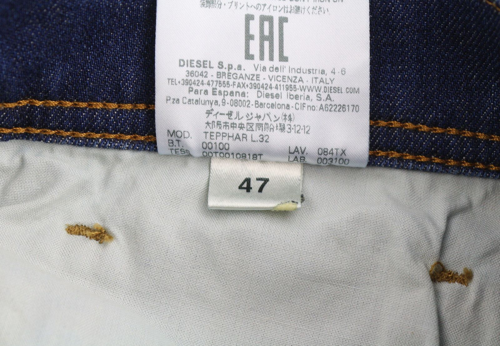 Diesel TEPPHAR 084TX W28/L32 Blue Faded Skinny Jeans 89067 Size US 28 / EU 44 - 9 Thumbnail