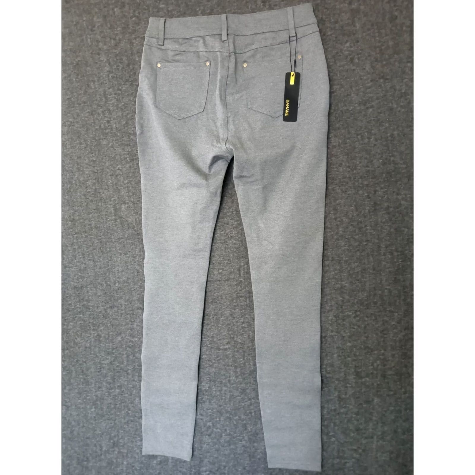 Vintage BAMANS Women's M Ultra Stretch Comfy Skinny Pants 5 Pockets Office Ponte Pant Size 32" / US 10 / IT 46 - 2 Thumbnail