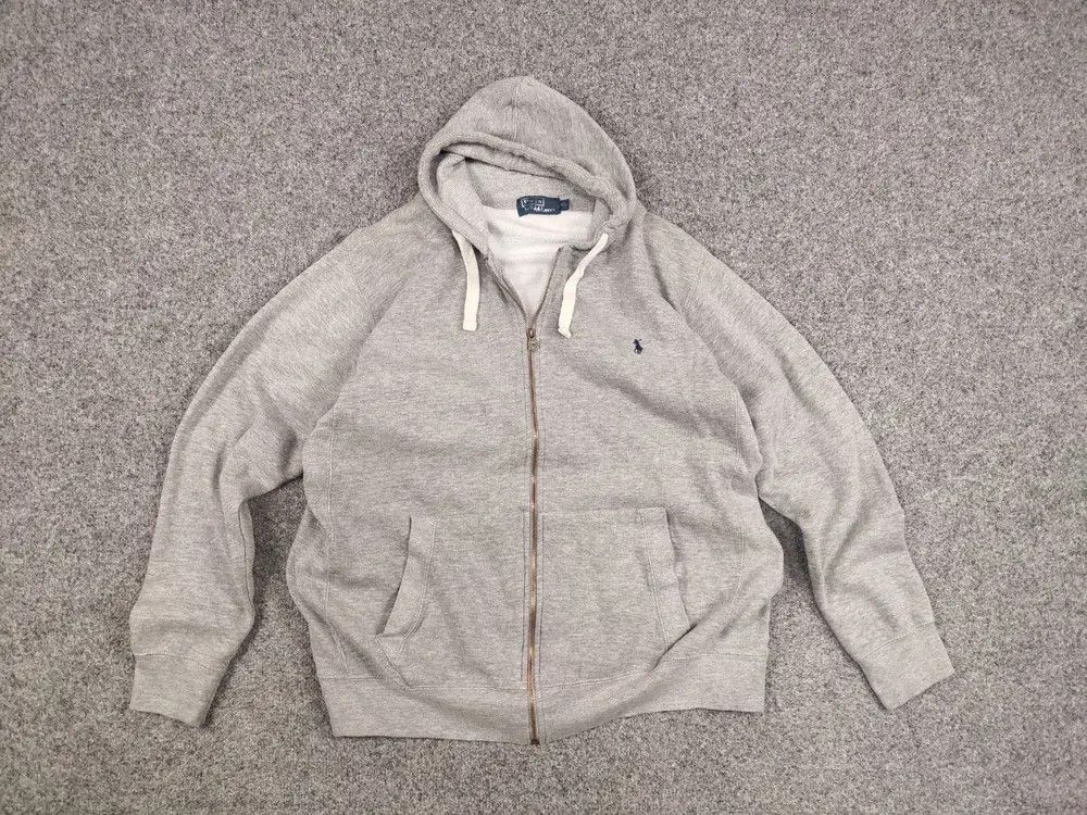 Polo Ralph Lauren Vintage 90's Polo Ralph Lauren Blank Zip Hoodie Usa style Size US XL / EU 56 / 4 - 5 Thumbnail