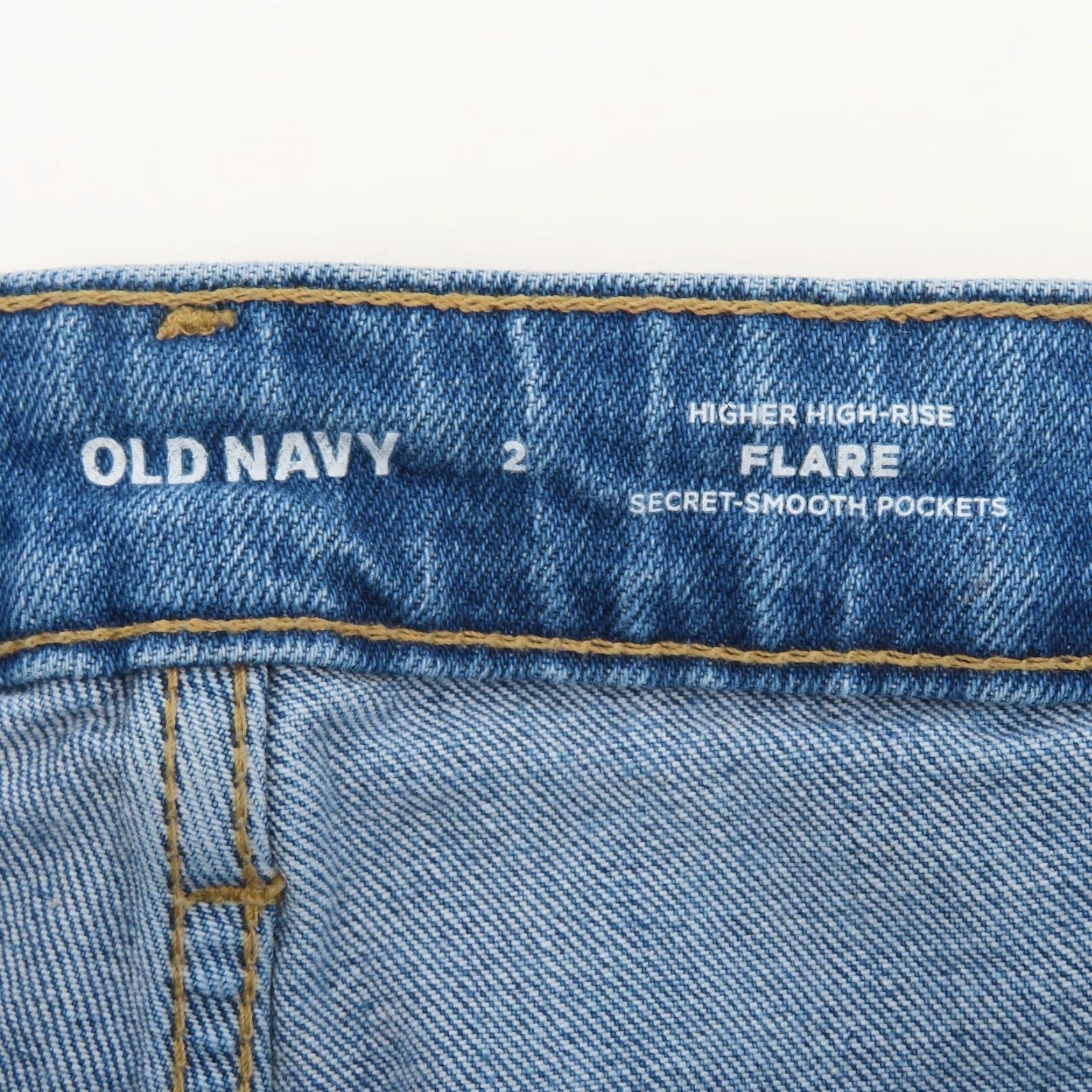 Old Navy Old Navy Jeans 2 Higher High Rise Flare Denim Blue Distressed Hem 5-Pocket Womens Regular Jeans Size 26" / US 2 / IT 38 - 7 Thumbnail
