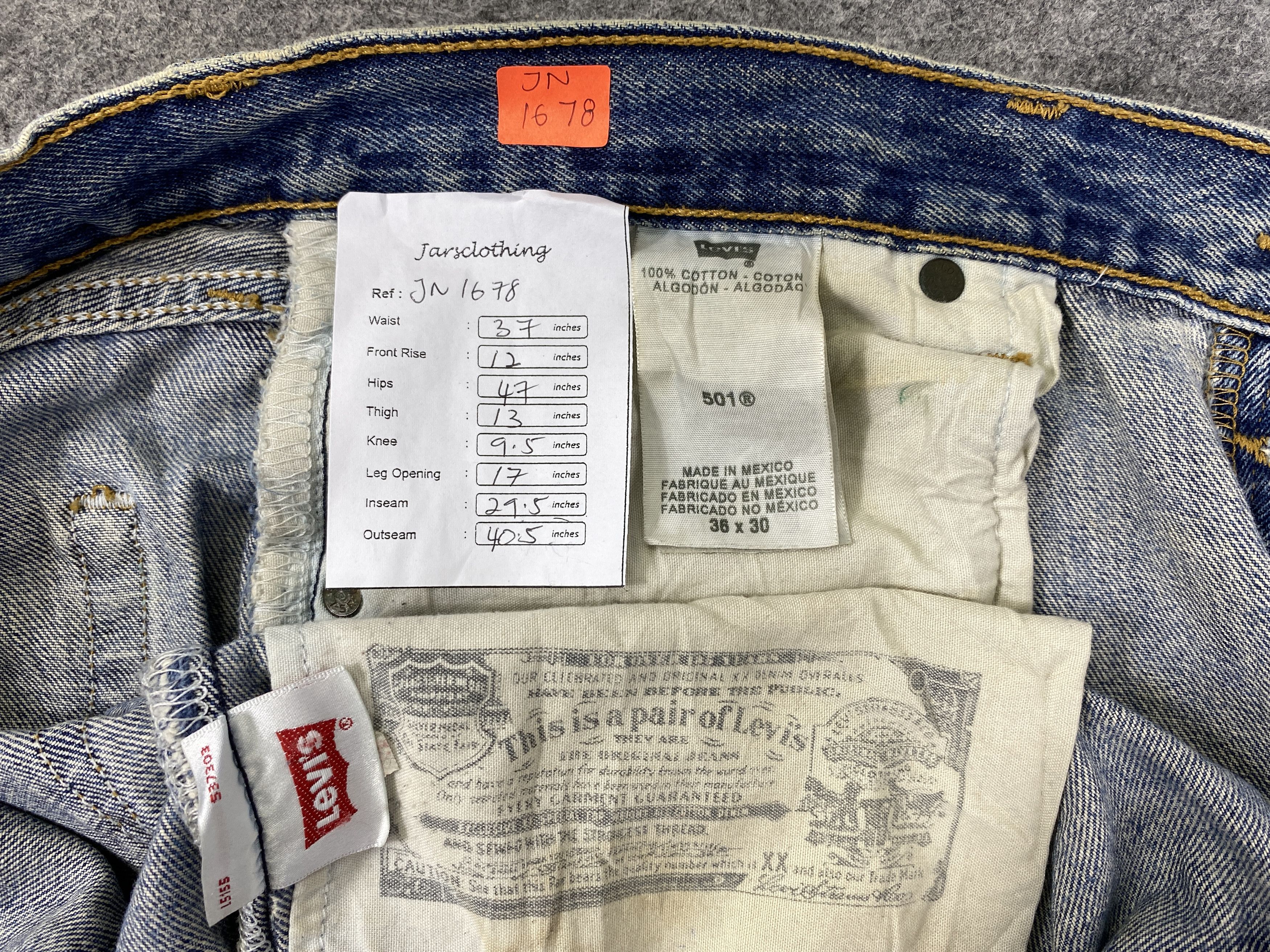 Levi's Earth Tone Vintage Levi's 501 Jeans 37x29.5 Denim -JN1678 Size US 37 - 8 Thumbnail