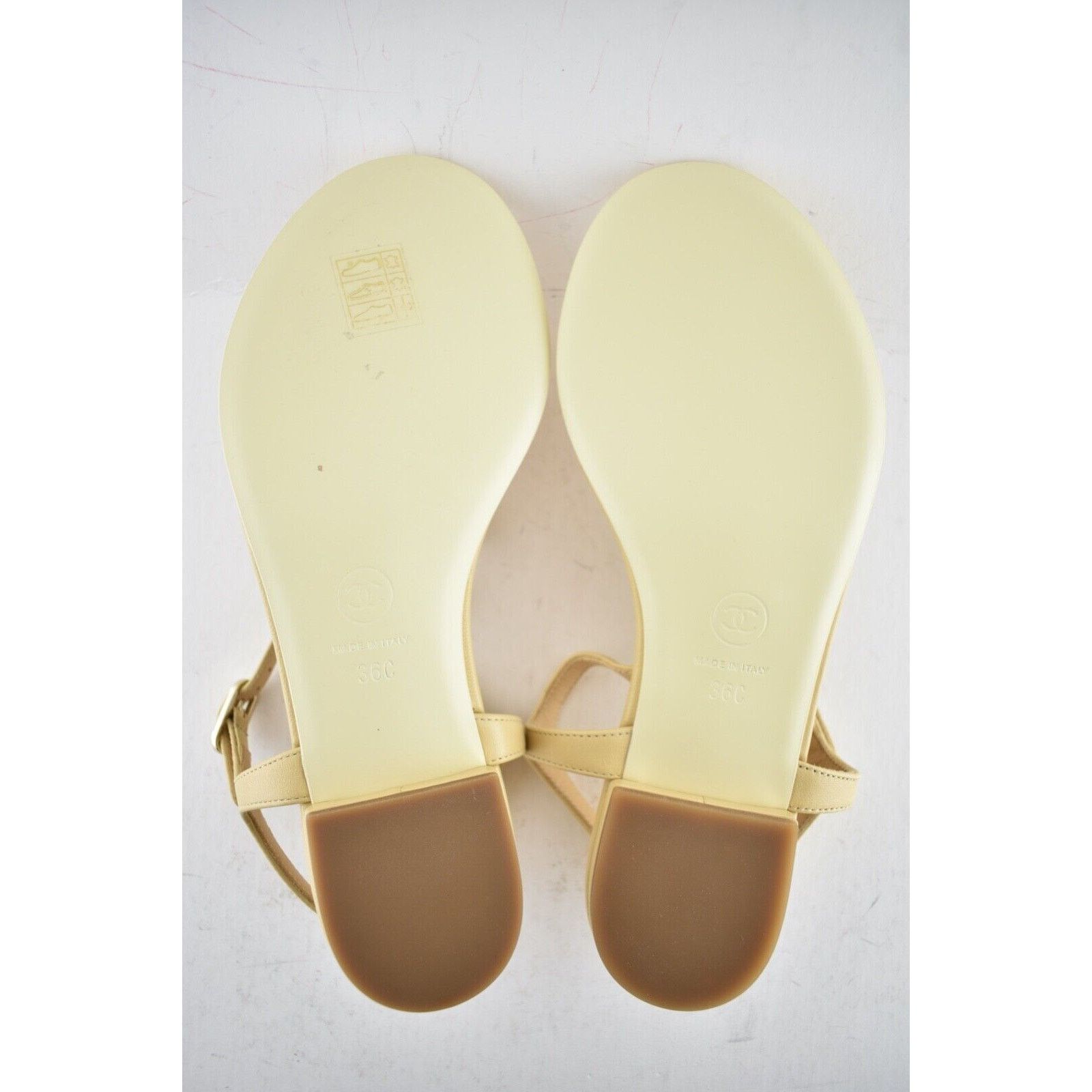 Chanel 19C Lambskin Chain CC XL Logo Ankle Strap Sandal Flat 36 Size US 6 / IT 36 - 12 Thumbnail