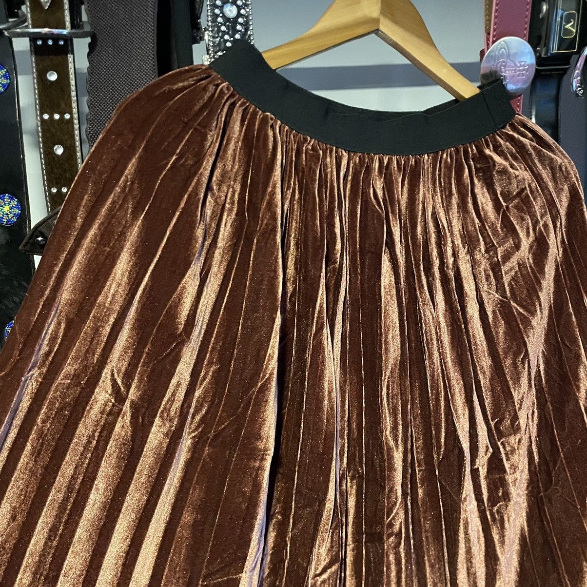 If Six Was Nine × Japanese Brand × Vintage Japanese Vintage Royal Velvet Maxi Skirt Size 30" / US 8 / IT 44 - 4 Thumbnail