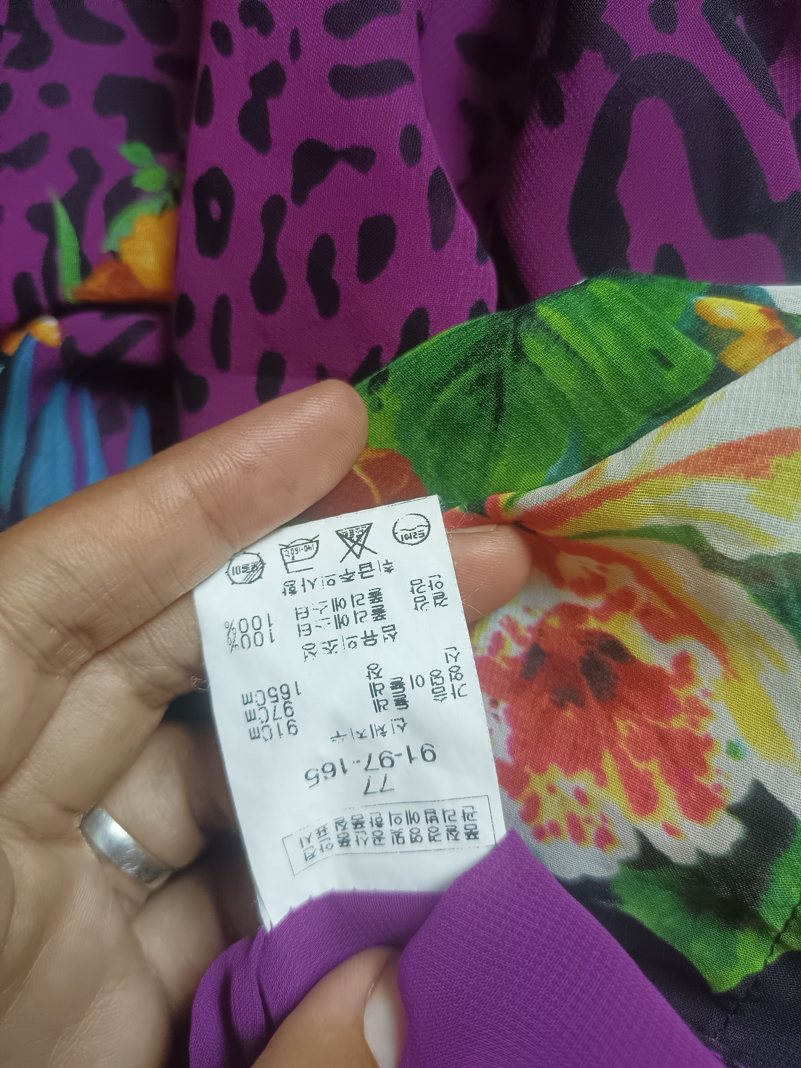 Japanese Brand Women's Chiffon Blouses Button Down Floral Leopard Print Size L / US 10 / IT 46 - 9 Thumbnail
