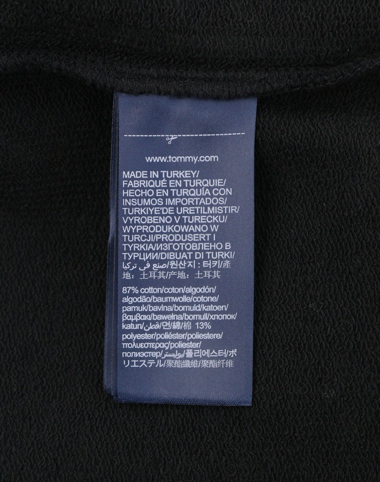 Tommy Hilfiger L Black Full Zip Logo Oversized Hoodie 87416 Size US L / EU 52-54 / 3 - 8 Thumbnail