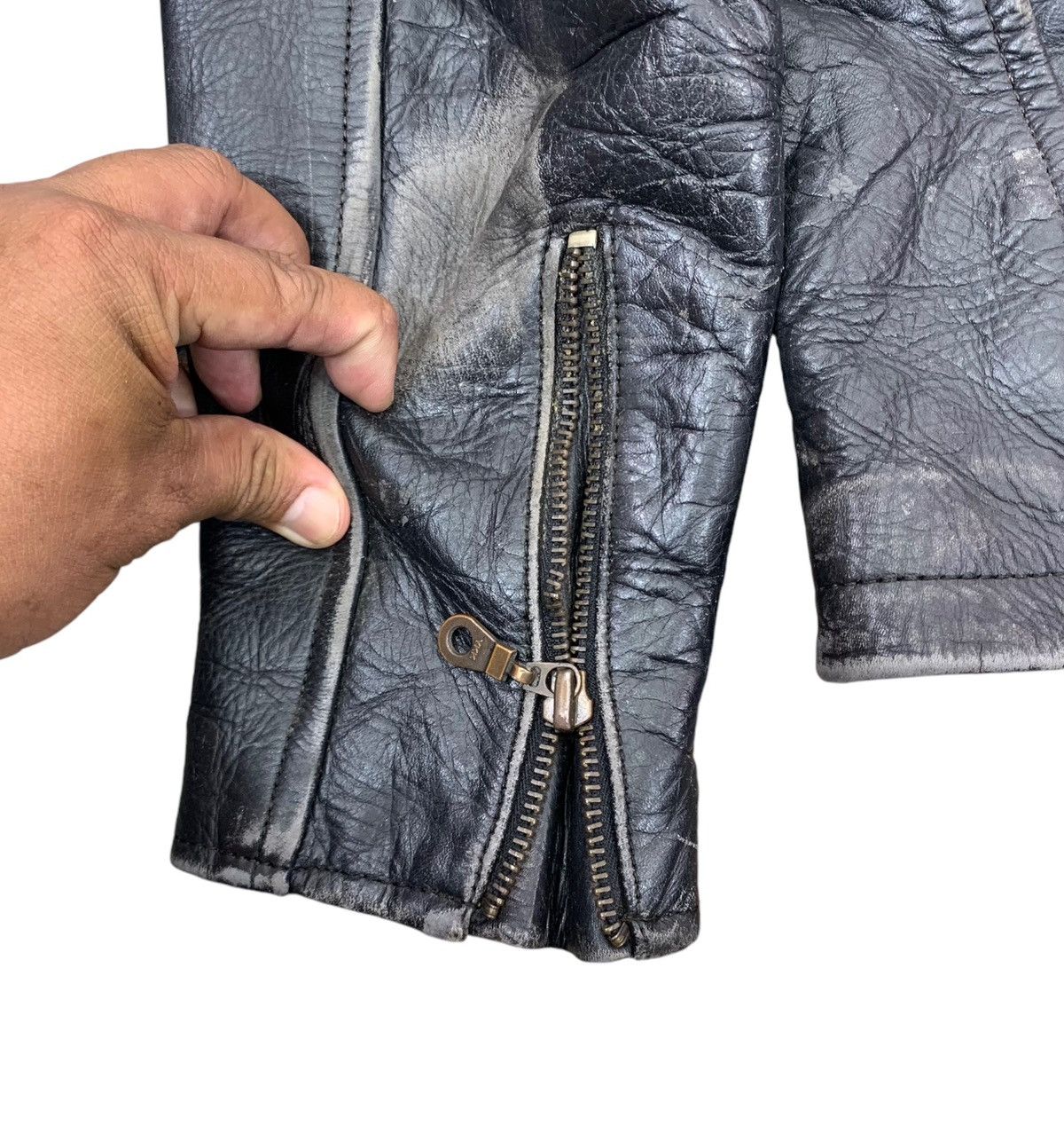 Genuine Leather Vintage Spiker Marino Leather Biker Jacket Size US M / EU 48-50 / 2 - 7 Thumbnail