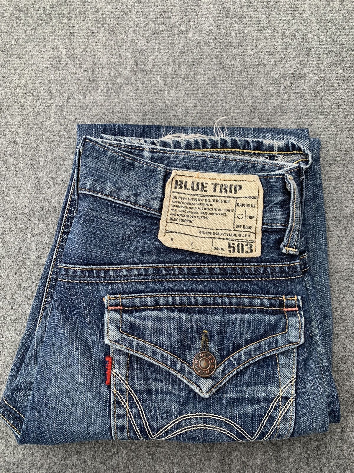 Edwin 90s EDWIN BLUE TRIP NICE FADED. Size US 32 / EU 48 - 13 Thumbnail