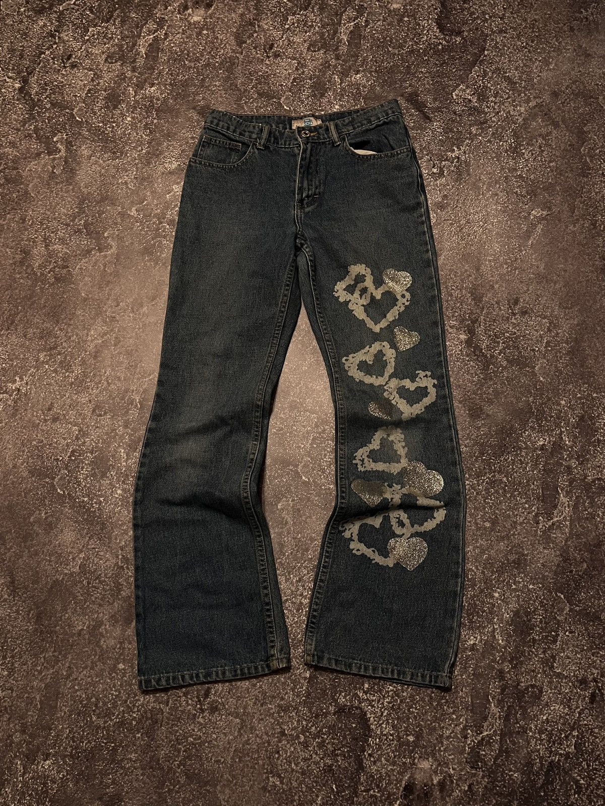 Pre-owned Hysteric Glamour X If Six Was Nine Vintage If Six Was Nine Style Flared Jeans Y2k In Dark Blue