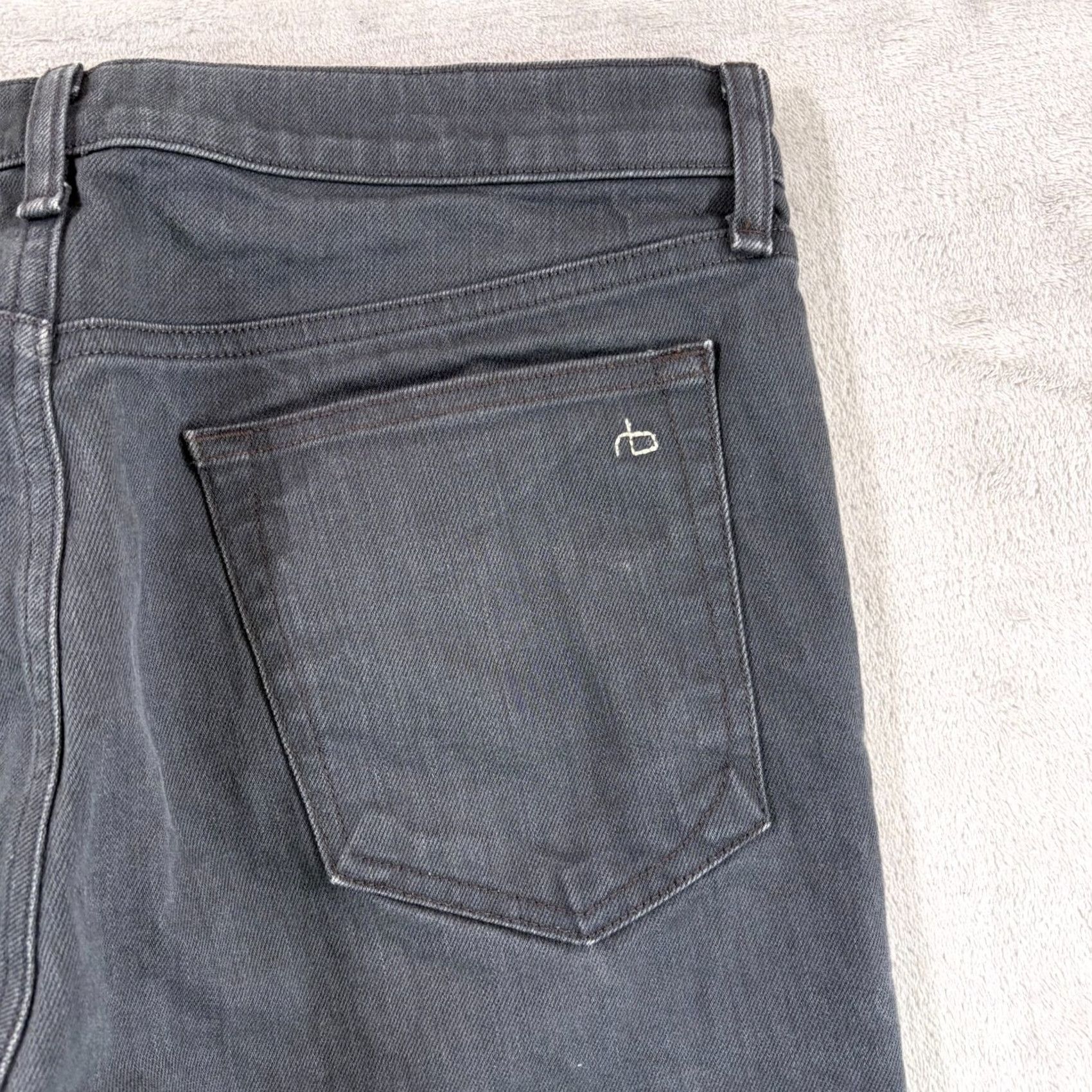 Rag & Bone rag & bone Fit 1 Extra Slim Jeans Men 34x33 Gray Slim 5-Pocket Button Fly USA Size US 34 / EU 50 - 4 Thumbnail