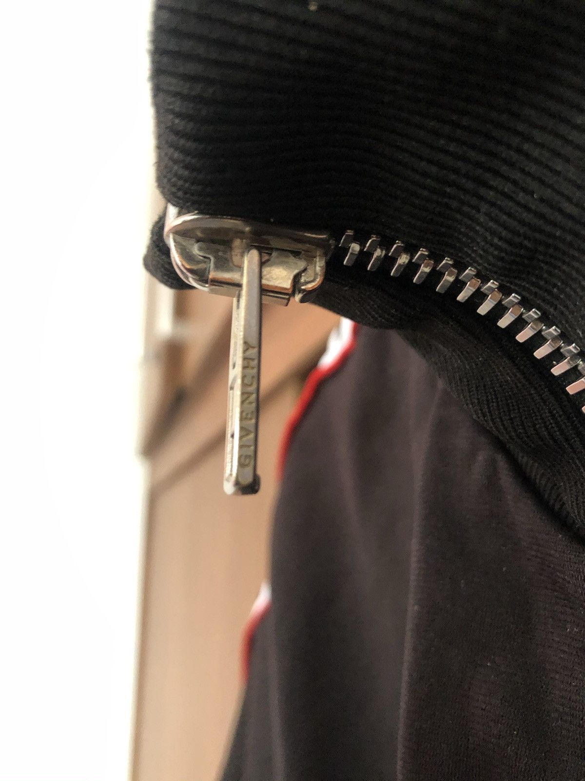 Givenchy Givenchy Black Jersey Logo Tape Trimmed Zip-Front Jacket Size US S / EU 44-46 / 1 - 5 Thumbnail