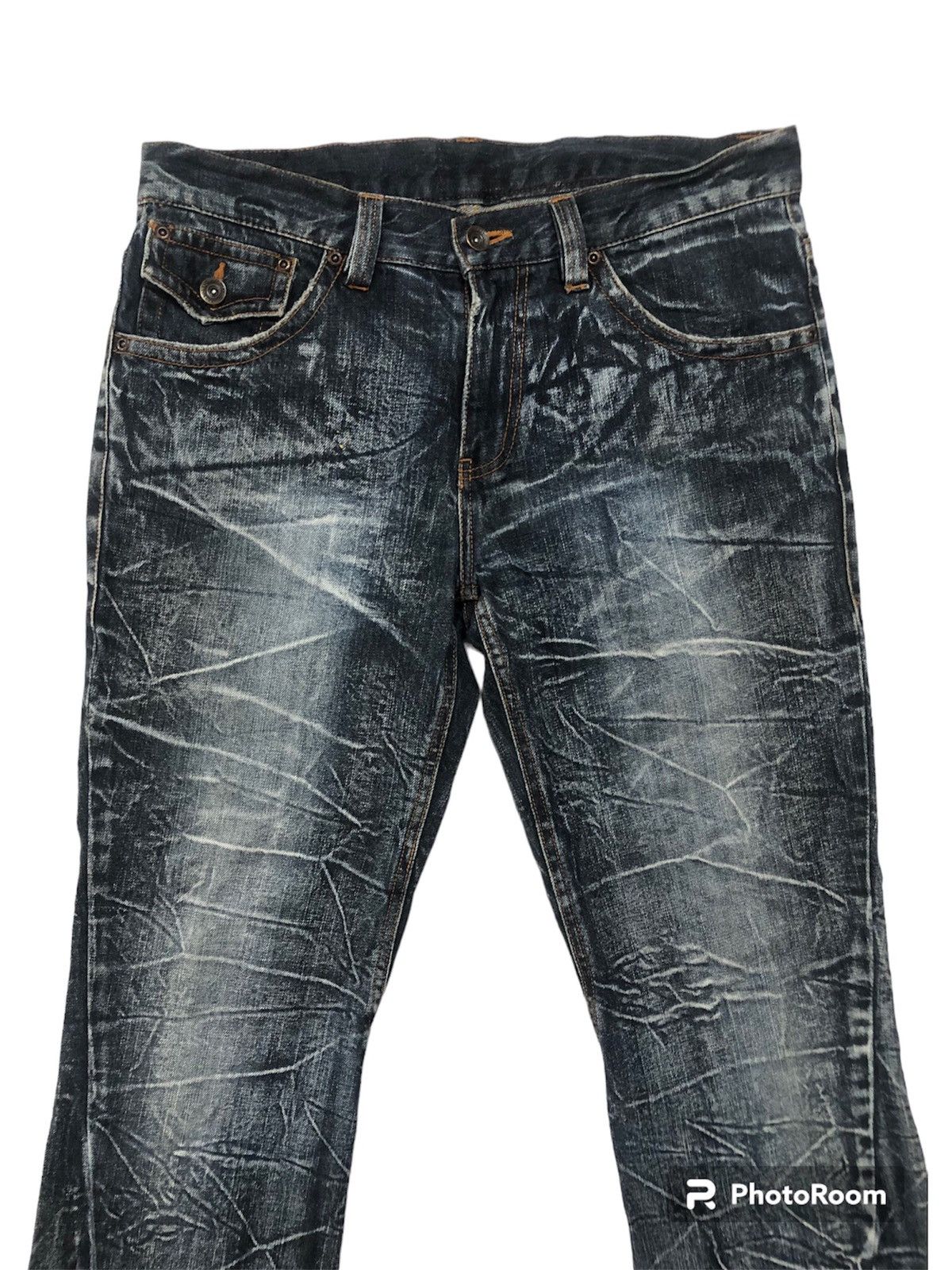 Hysteric Glamour × Japanese Brand RARE!! JAPANESE BRANDS NYLAUS FLARED FLASH JEANS Size US 32 / EU 48 - 9 Thumbnail