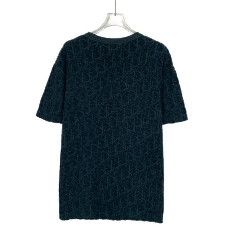 Dior DiorDark green logo jacquart full printed cotton round-neck Size US M / EU 48-50 / 2 - 2 Thumbnail