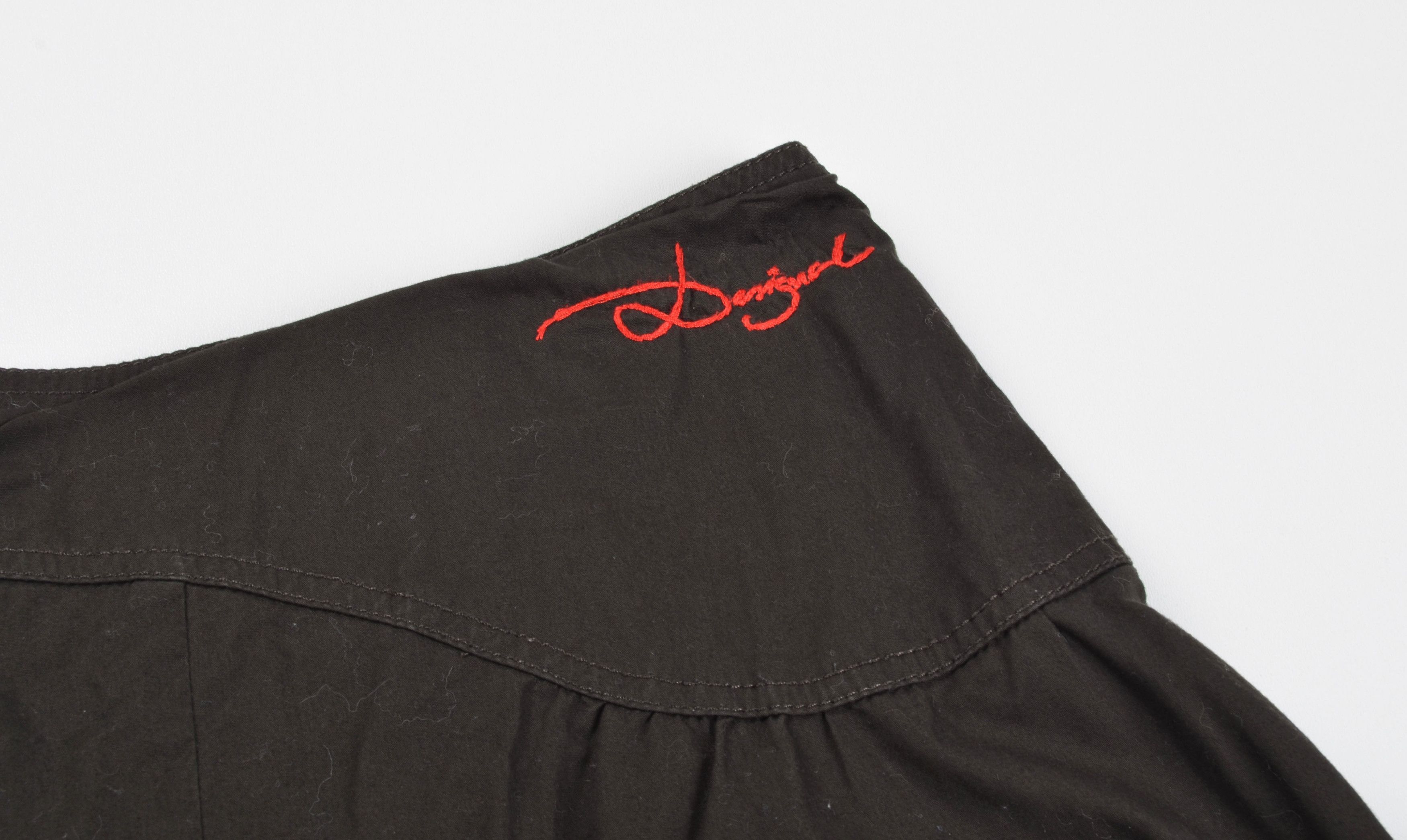 Desigual Desigual Y2K Grunge Olive Green Balloon Beaded Skirt Size 30" / US 8 / IT 44 - 10 Thumbnail