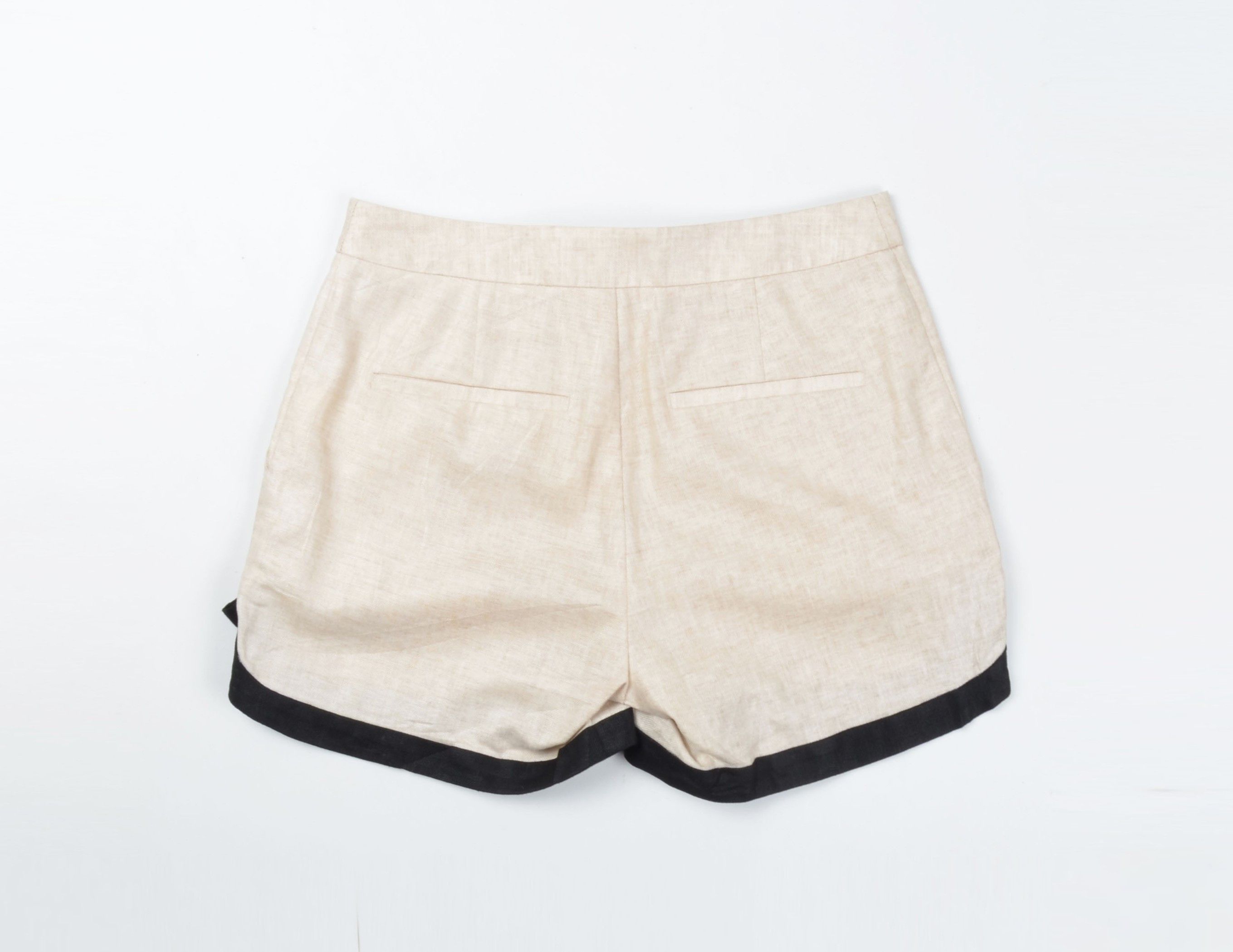 Valentino Red Valentino Linen Beige Short Shorts Size 27" / US 4 / IT 40 - 2 Thumbnail