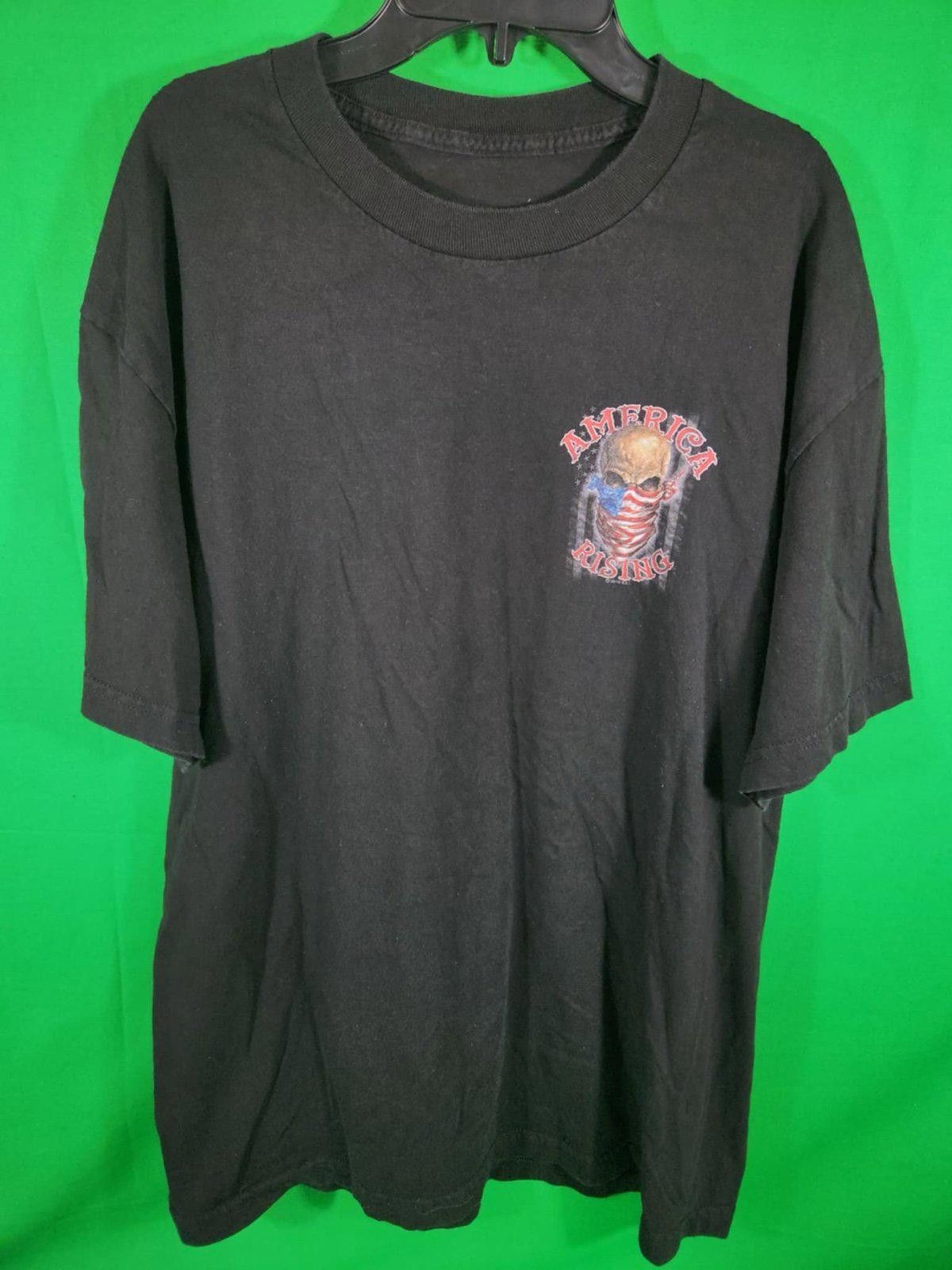 Designer America Rising Graphic T-Shirt - Skull and Flag Design Size US XXL / EU 58 / 5 - 2 Thumbnail