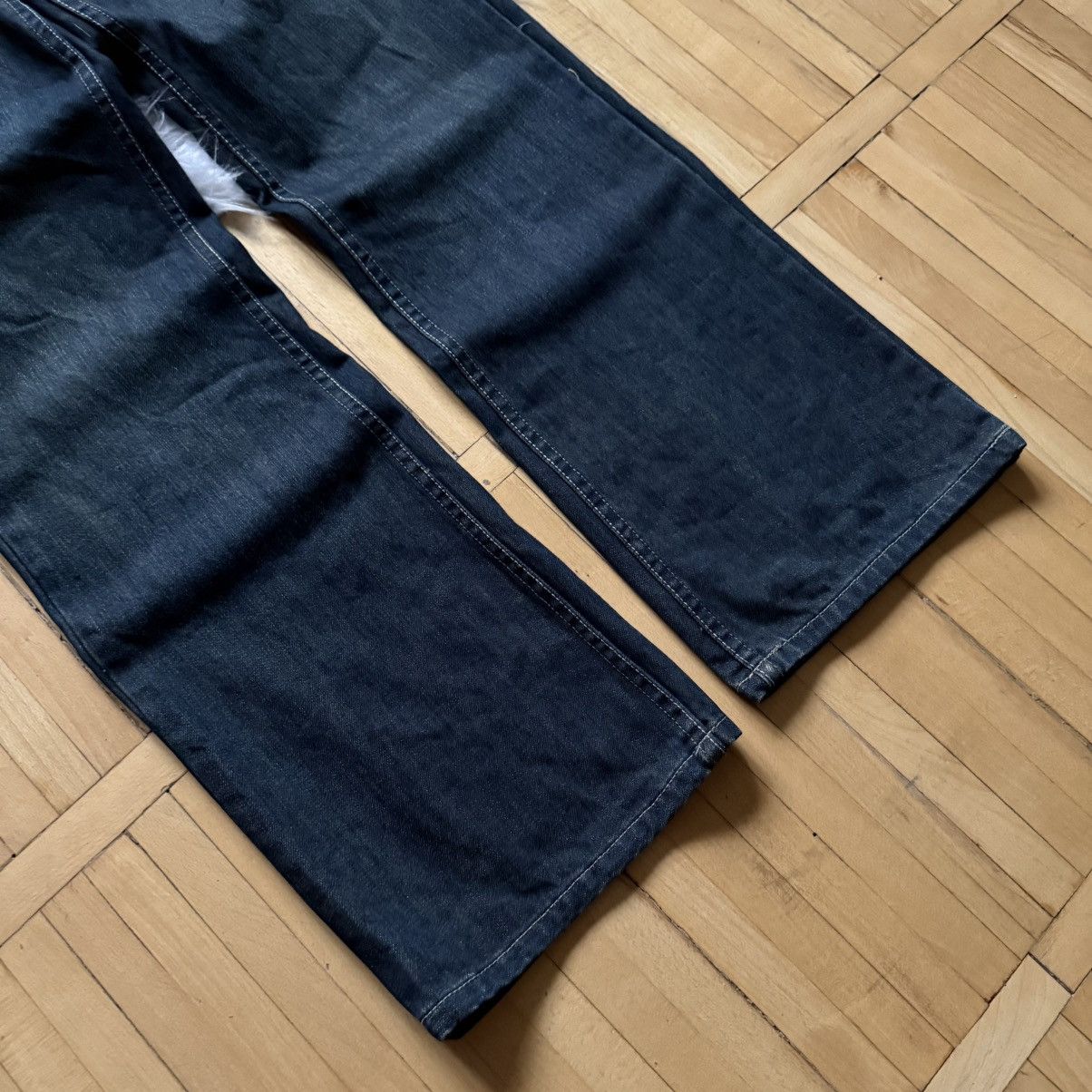 If Six Was Nine 📌 Vintage Red Herring Y2K Distressed Bootcut Washed LGB Jean Size US 32 / EU 48 - 3 Thumbnail