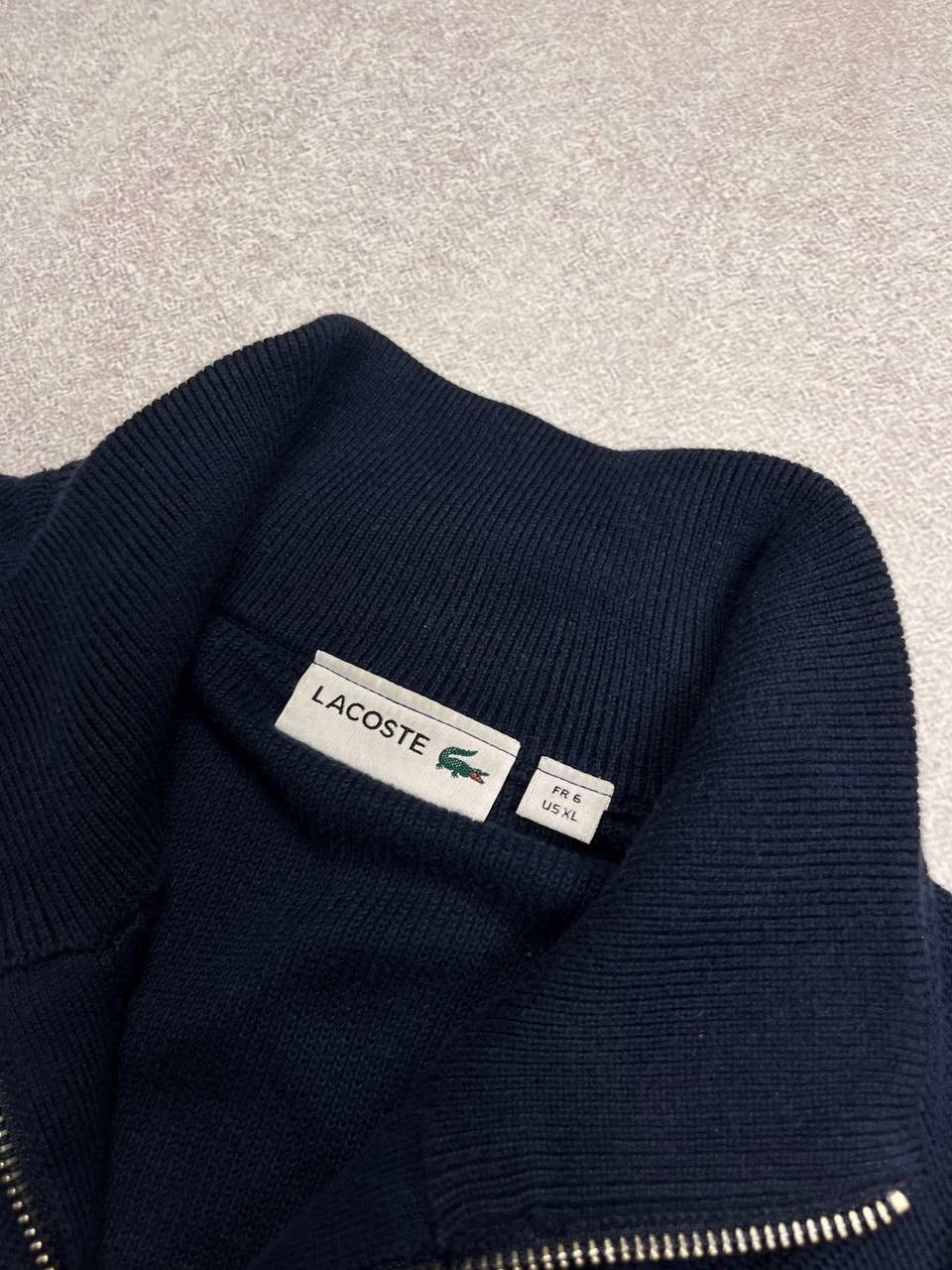Lacoste × Vintage VINTAGE LACOSTE KNIT WOOL ZIP SWEATER Y2K Size US XL / EU 56 / 4 - 5 Thumbnail