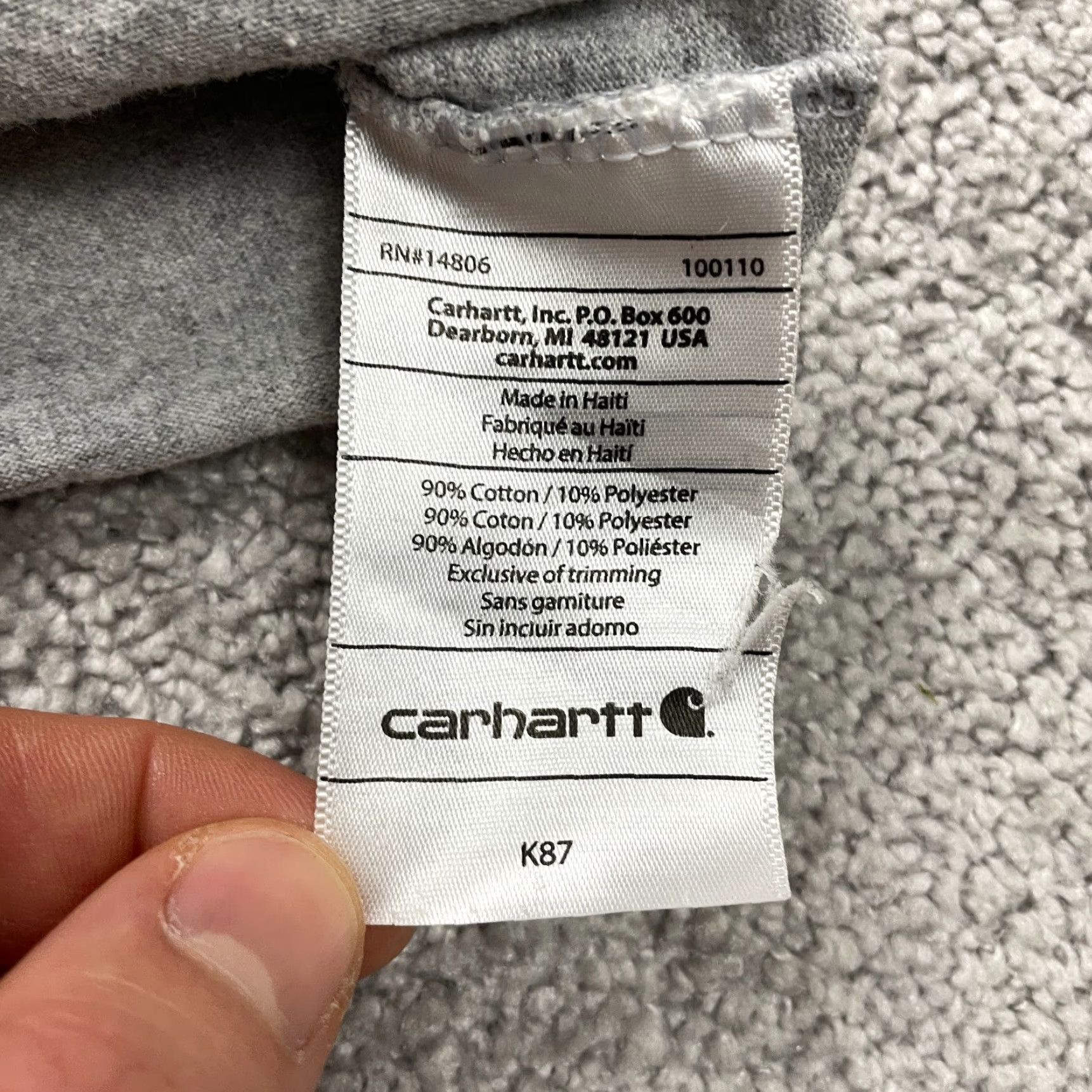 Carhartt Carhartt Shirt Original Fit T-Shirt 3XL Gray Crew Neck Short Sleeve Pocket Tee K87 Mens Size US XXL / EU 58 / 5 - 5 Thumbnail