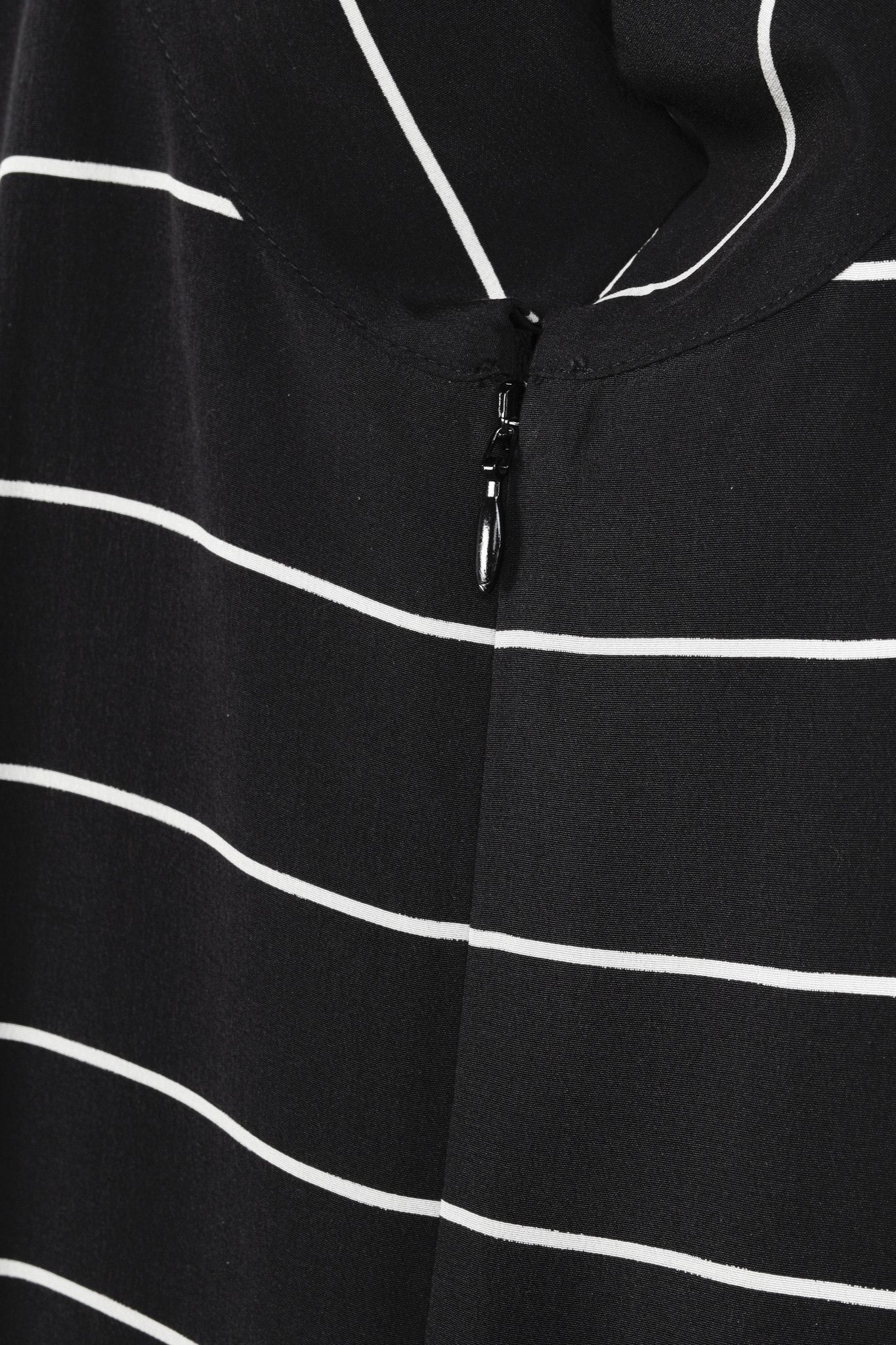 Akris Akris Black Taupe Geometric Stripes Zip-Front Silk Blouse Size L / US 10 / IT 46 - 9 Thumbnail