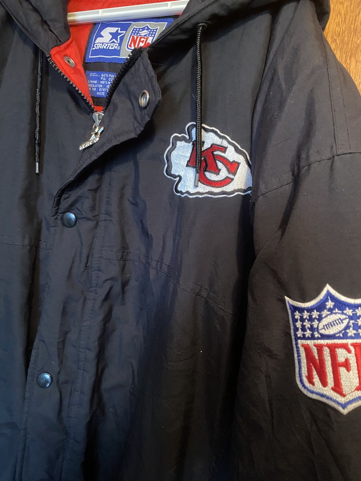 Starter × Stussy Kansas City Chiefs Vintage 90’s Starter Bomber Hooded Jacket Size US M / EU 48-50 / 2 - 3 Thumbnail
