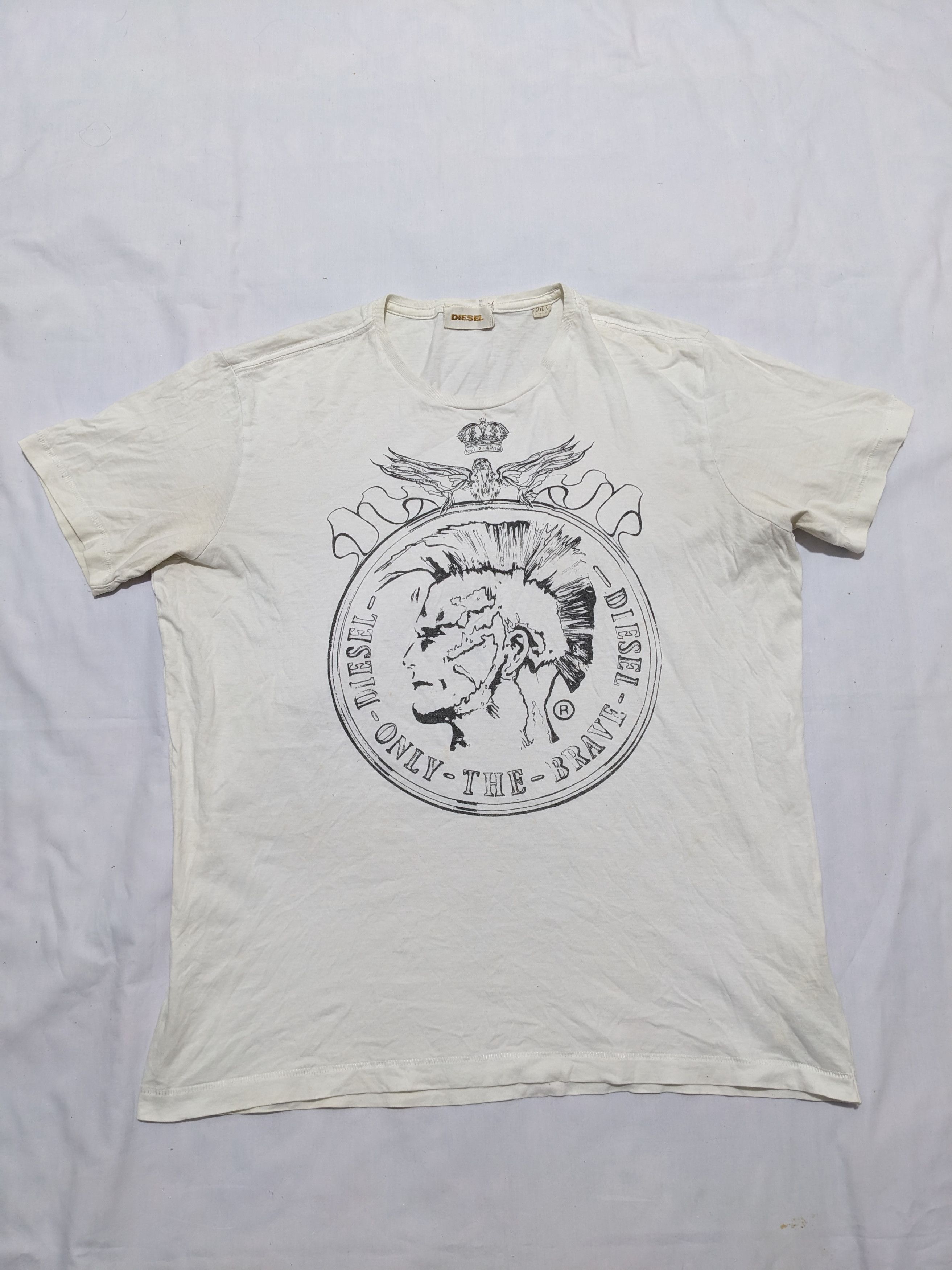 Diesel × Japanese Brand Y2K Diesel Big Punk Logo Only the brave archival tee shirt Size US S / EU 44-46 / 1 - 1 Thumbnail