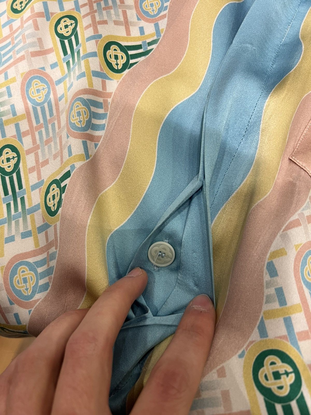 Casablanca Casablanca Ping Pong Silk Button Up Shirt Size US XS / EU 42 / 0 - 9 Thumbnail